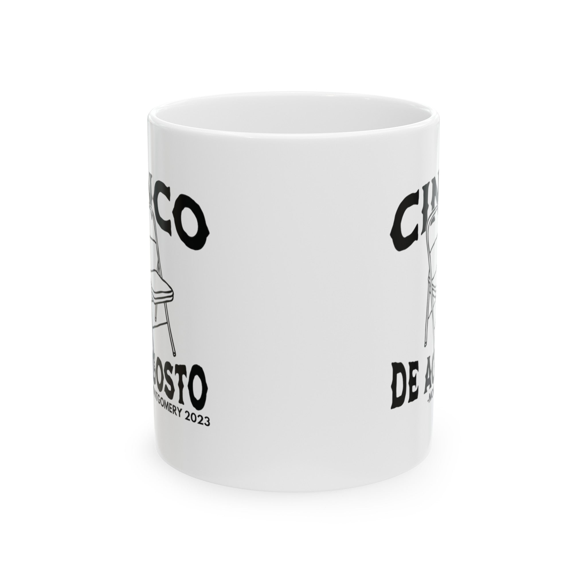 Cinco De Agosto Mug 11oz (White & Black)-Mug-The Original God Ain't Petty But I Am