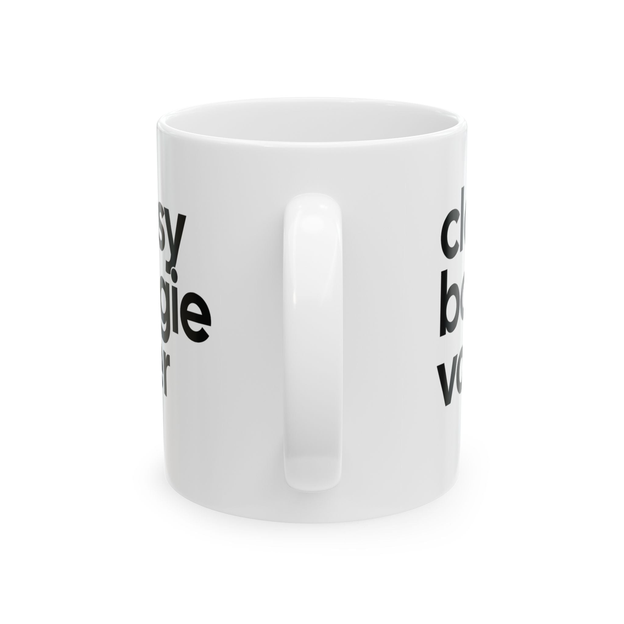 Classy Bougie Voter Mug 11oz (White & Black)-Mug-The Original God Ain't Petty But I Am