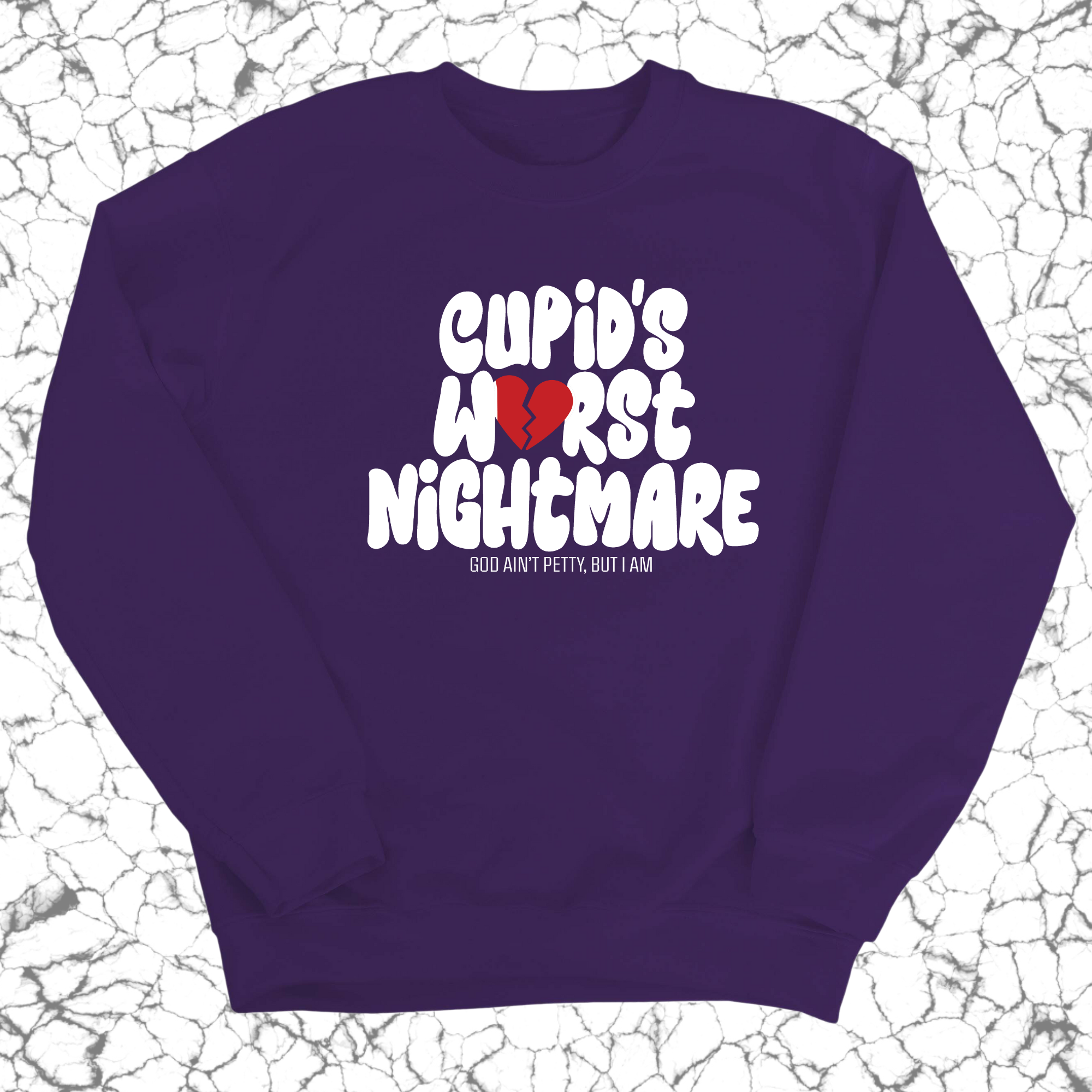 Cupid's Worst Nightmare Unisex Sweatshirt-Sweatshirt-The Original God Ain't Petty But I Am