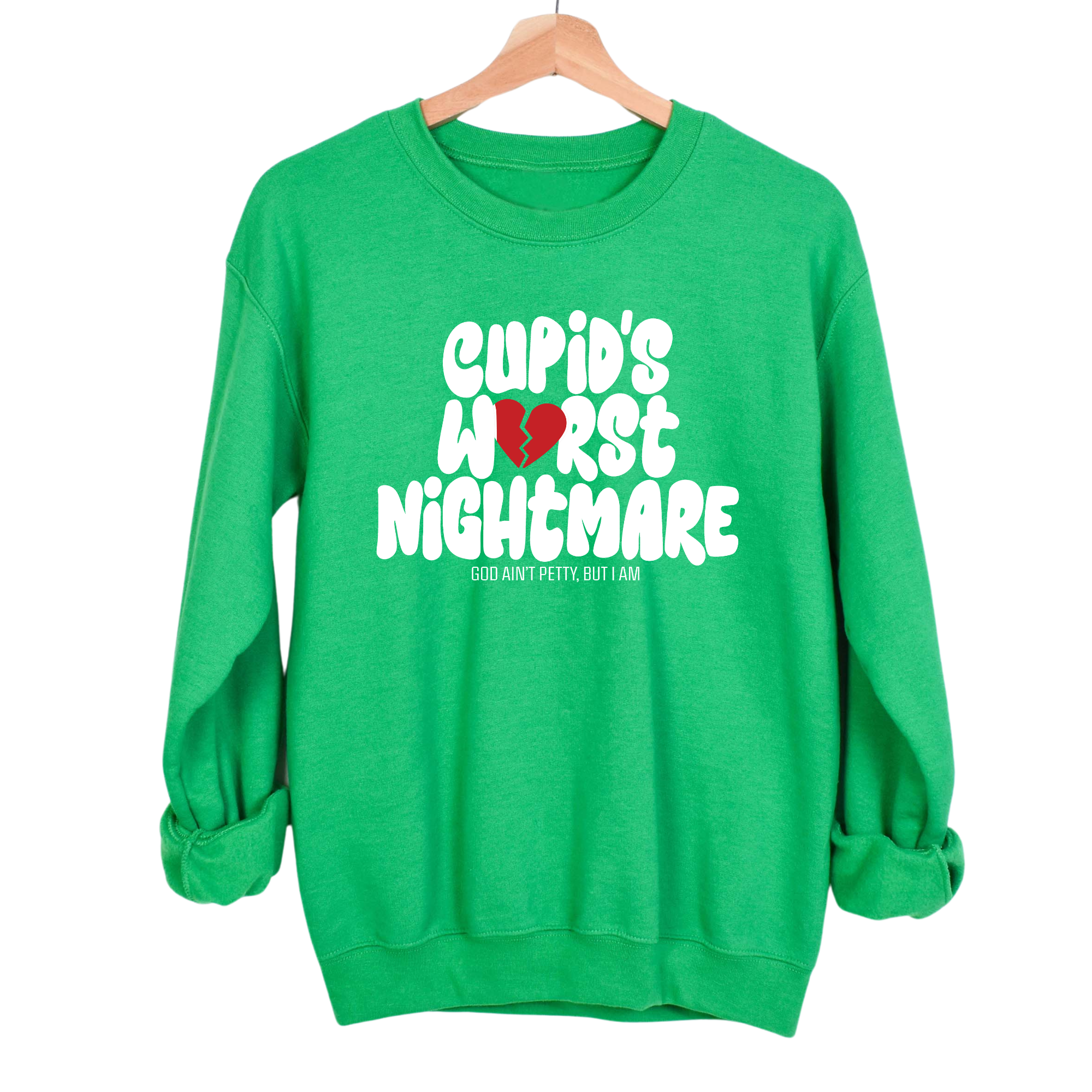 Cupid's Worst Nightmare Unisex Sweatshirt-Sweatshirt-The Original God Ain't Petty But I Am