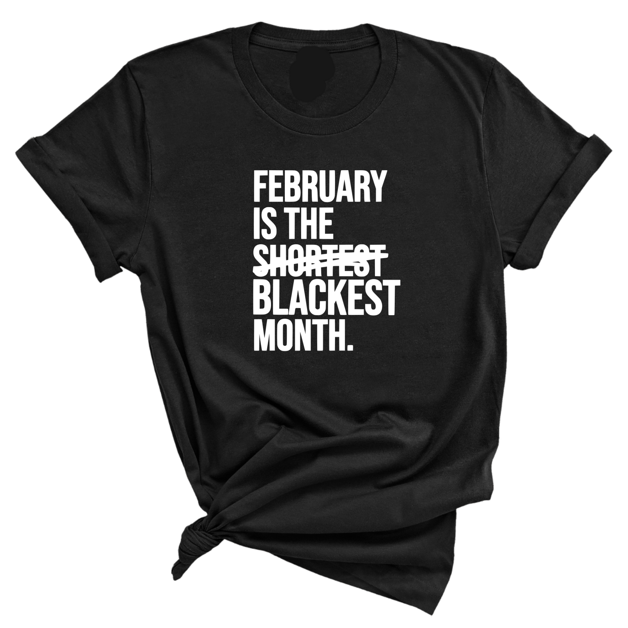 February is the Blackest Month Unisex Tee-T-Shirt-The Original God Ain't Petty But I Am