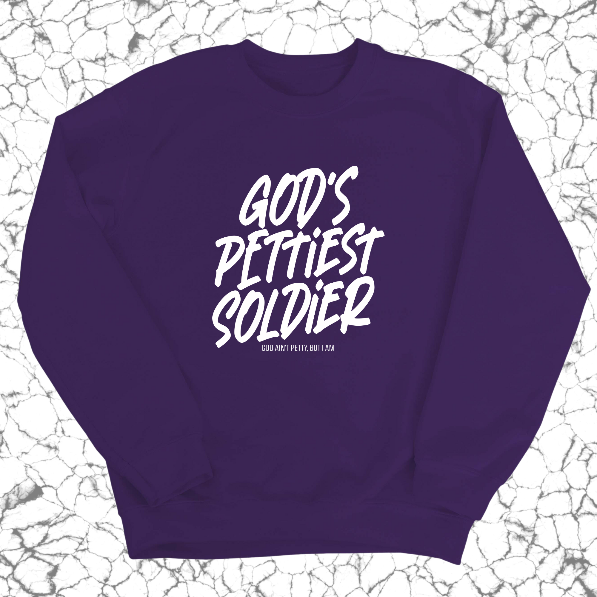 God's Pettiest Soldier Unisex Sweatshirt-Sweatshirt-The Original God Ain't Petty But I Am