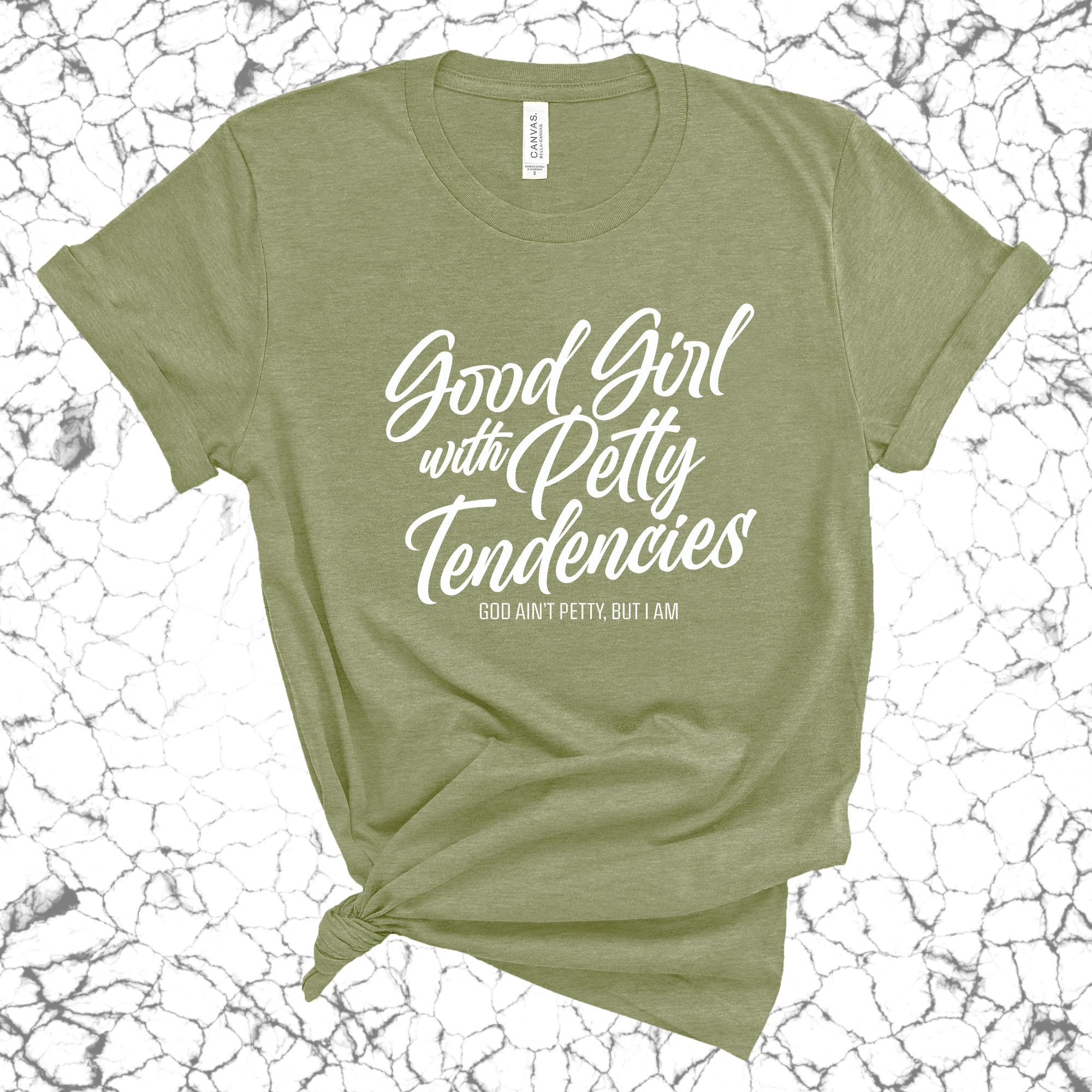 Good Girl with Petty Tendencies Unisex Tee-T-Shirt-The Original God Ain't Petty But I Am