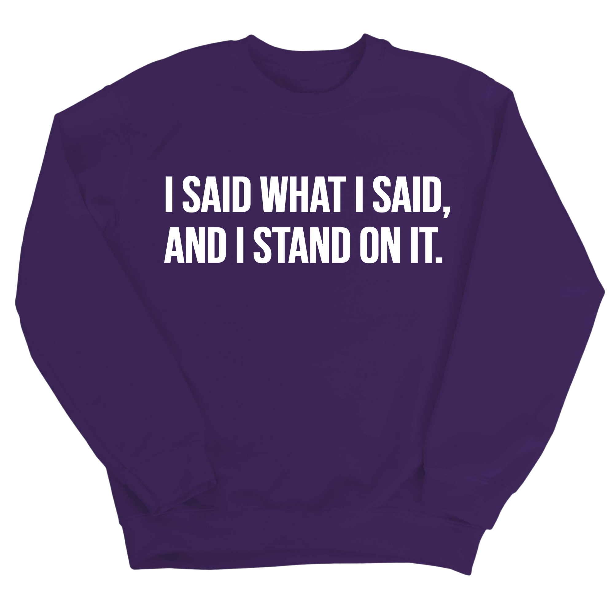 I Said What I Said and I Stand on It Unisex Sweatshirt-Sweatshirt-The Original God Ain't Petty But I Am