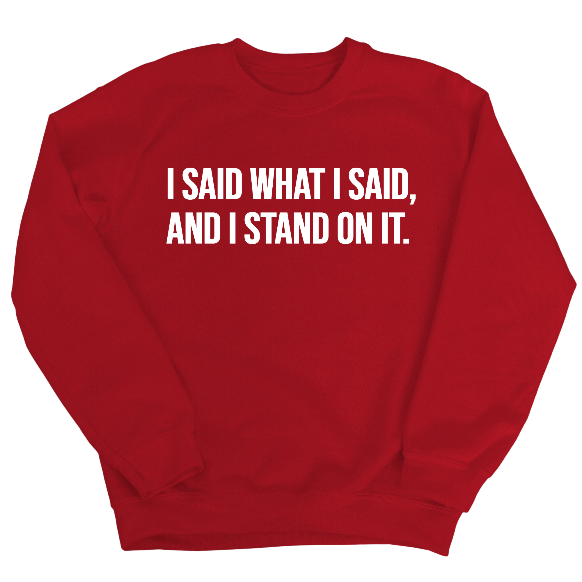 I Said What I Said and I Stand on It Unisex Sweatshirt-Sweatshirt-The Original God Ain't Petty But I Am