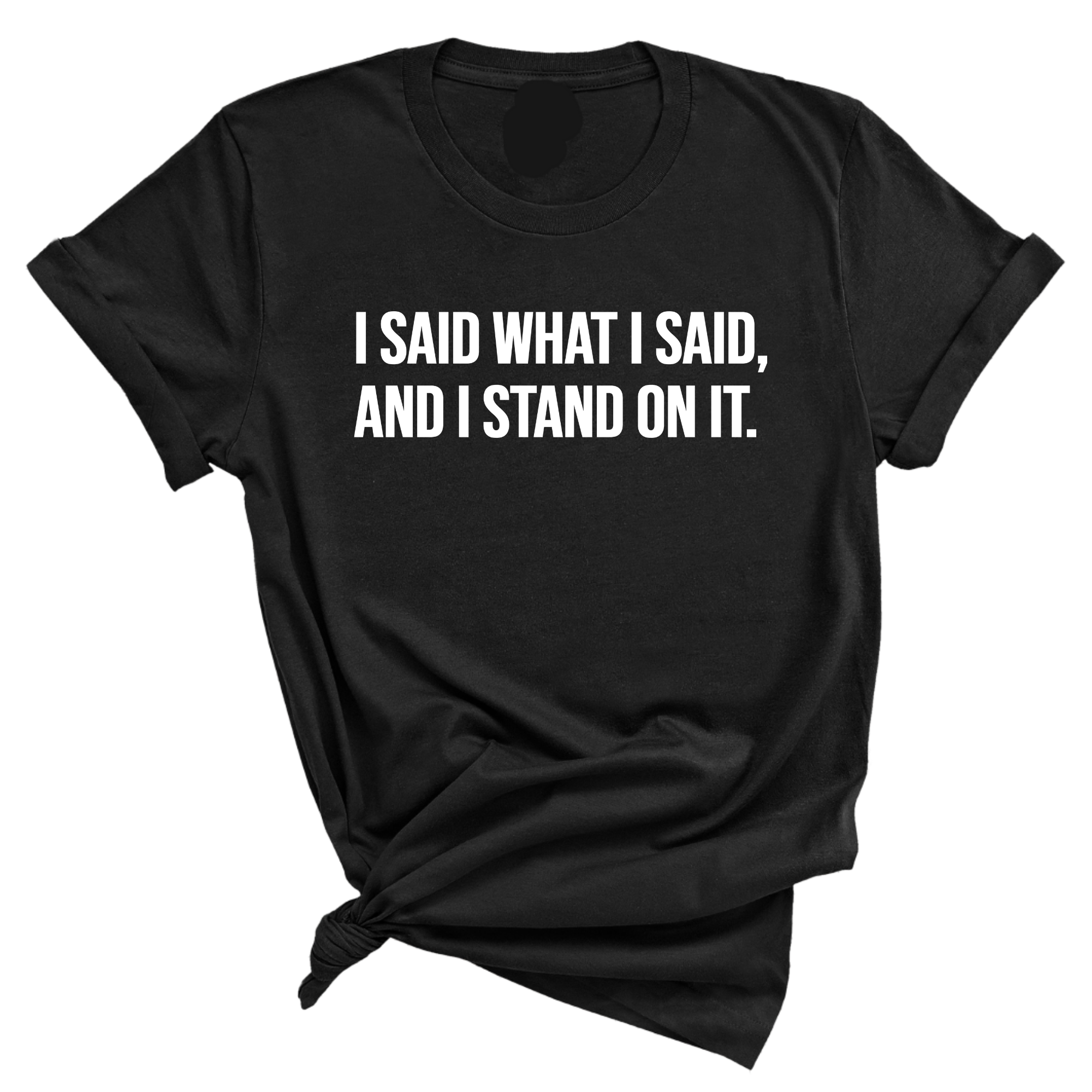 I Said What I Said and I Stand on It Unisex Tee-T-Shirt-The Original God Ain't Petty But I Am