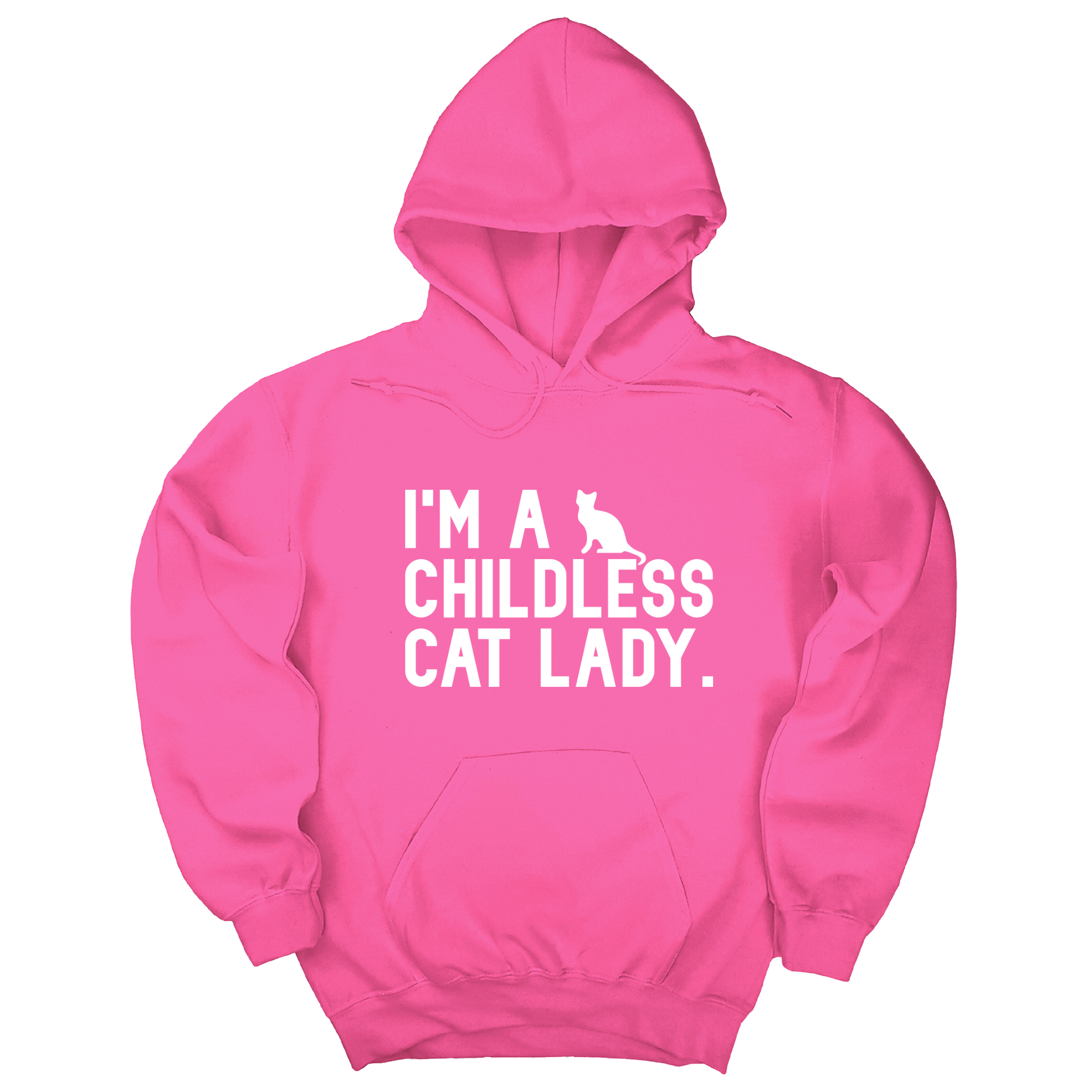 I'm a Childless Cat Lady Unisex Hoodie-Hoodie-The Original God Ain't Petty But I Am