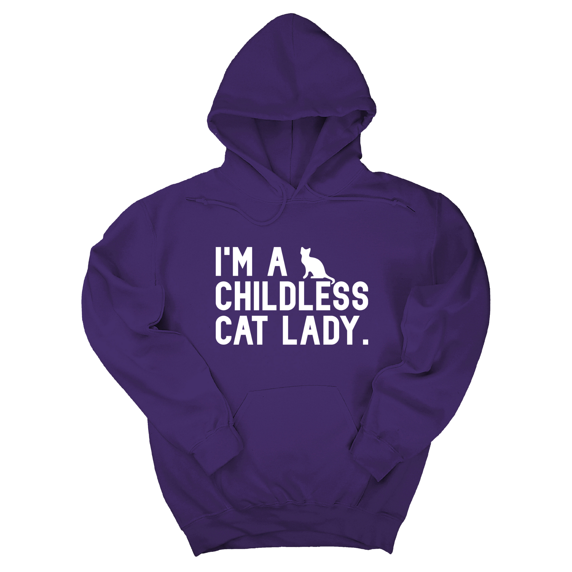 I'm a Childless Cat Lady Unisex Hoodie-Hoodie-The Original God Ain't Petty But I Am