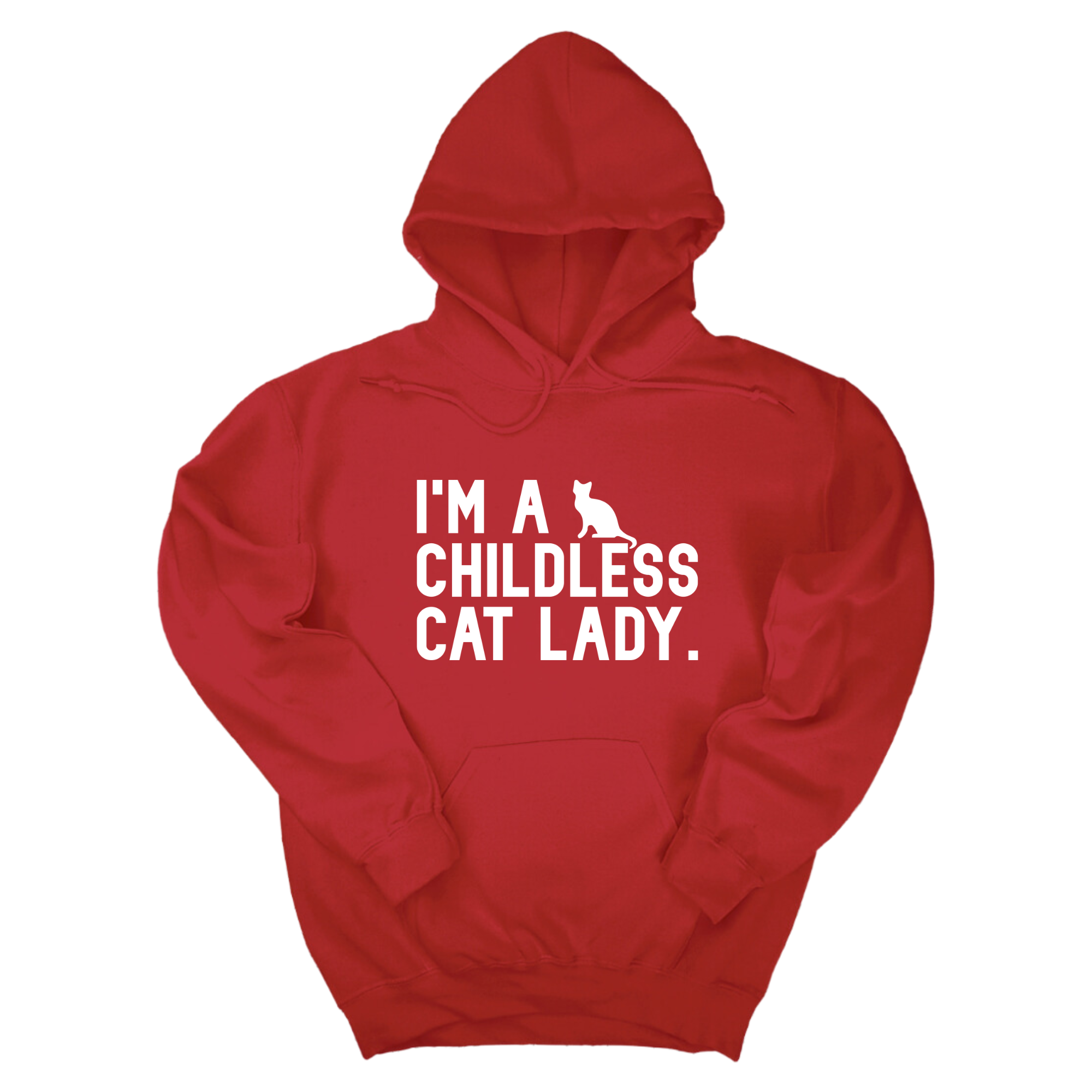 I'm a Childless Cat Lady Unisex Hoodie-Hoodie-The Original God Ain't Petty But I Am