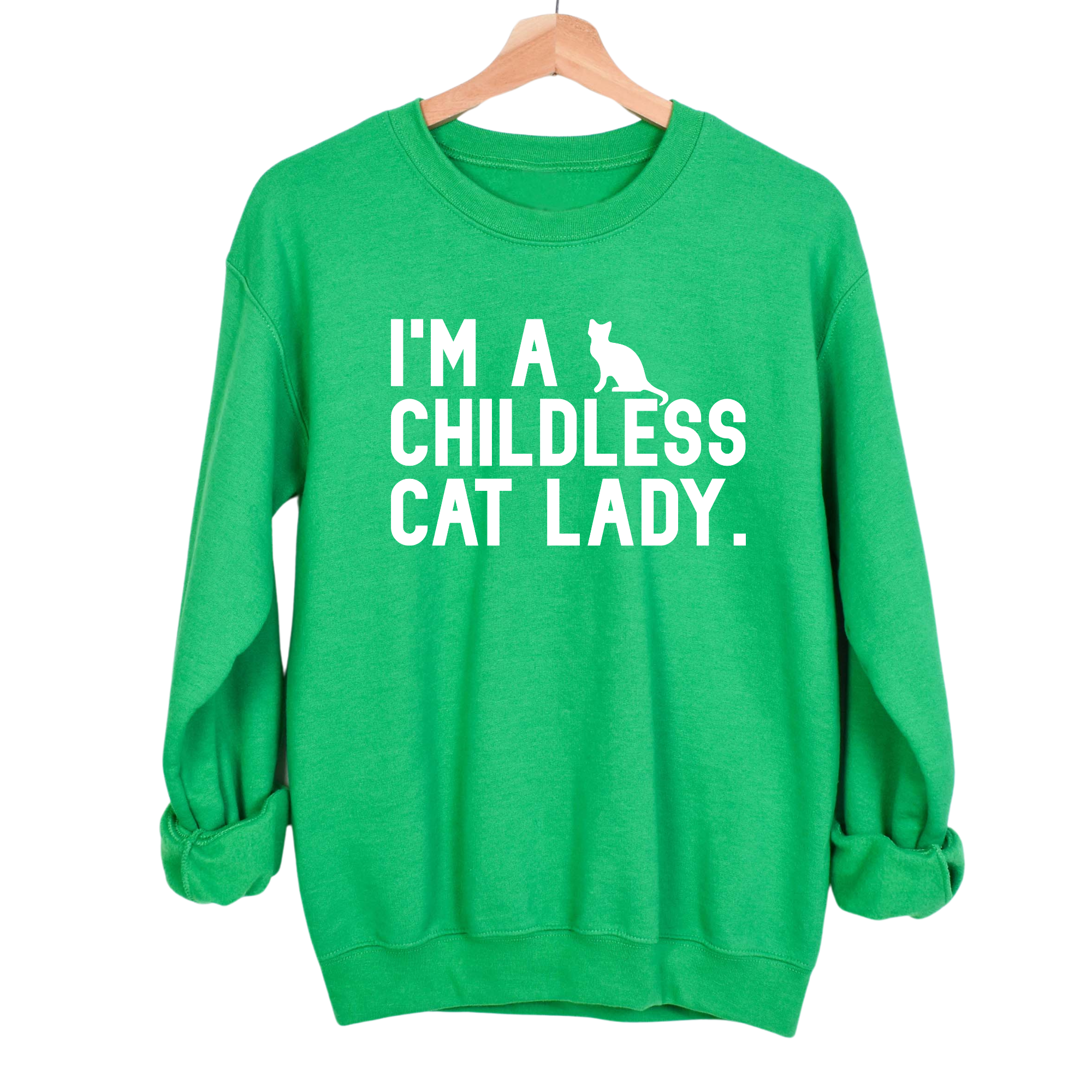 I'm a Childless Cat Lady Unisex Sweatshirt-Sweatshirt-The Original God Ain't Petty But I Am