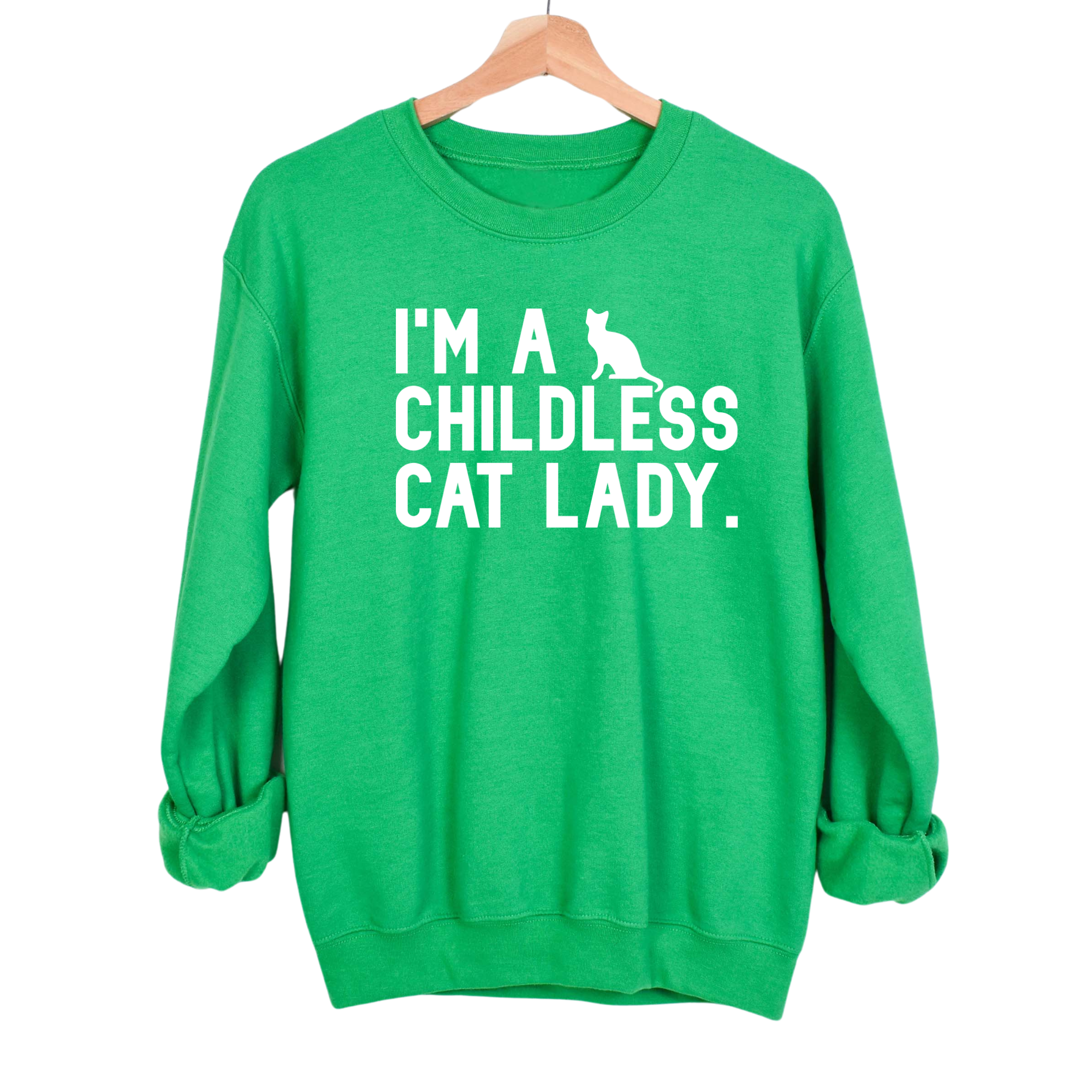 I'm a Childless Cat Lady Unisex Sweatshirt-Sweatshirt-The Original God Ain't Petty But I Am