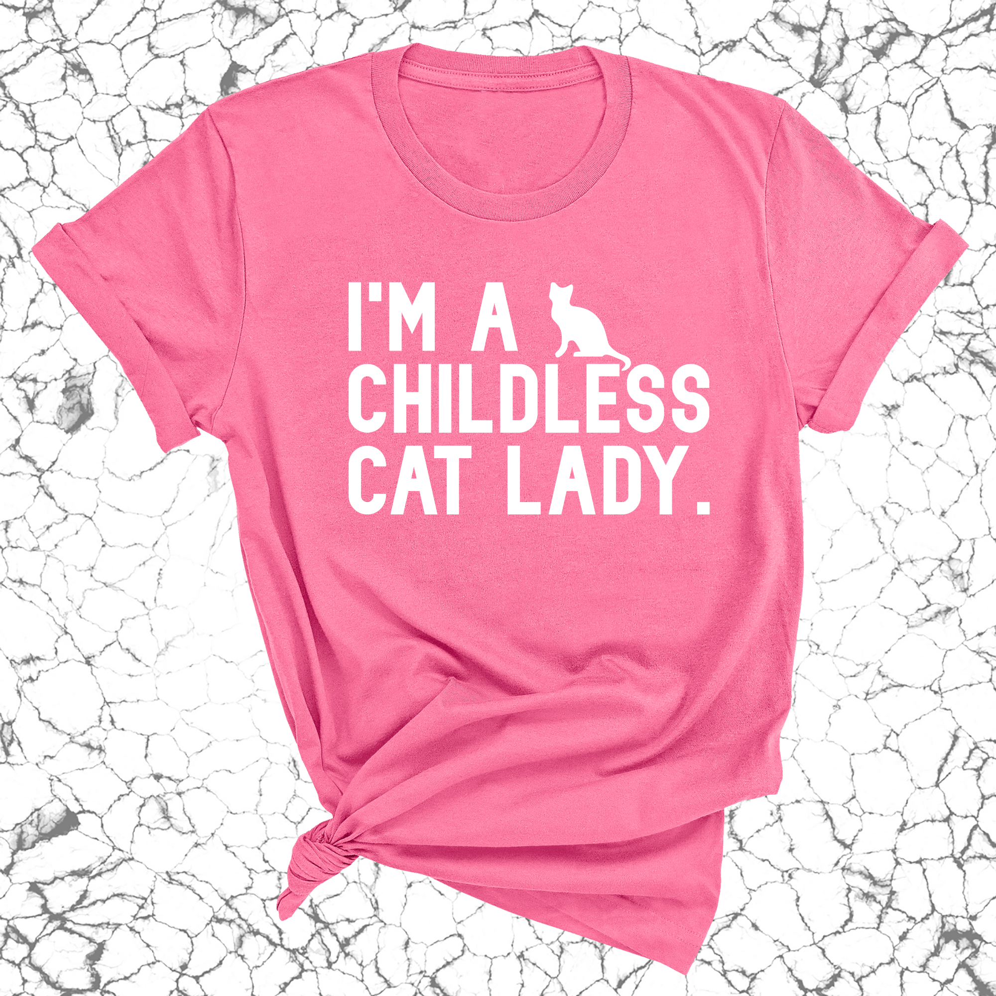 I'm a Childless Cat Lady Unisex Tee-T-Shirt-The Original God Ain't Petty But I Am