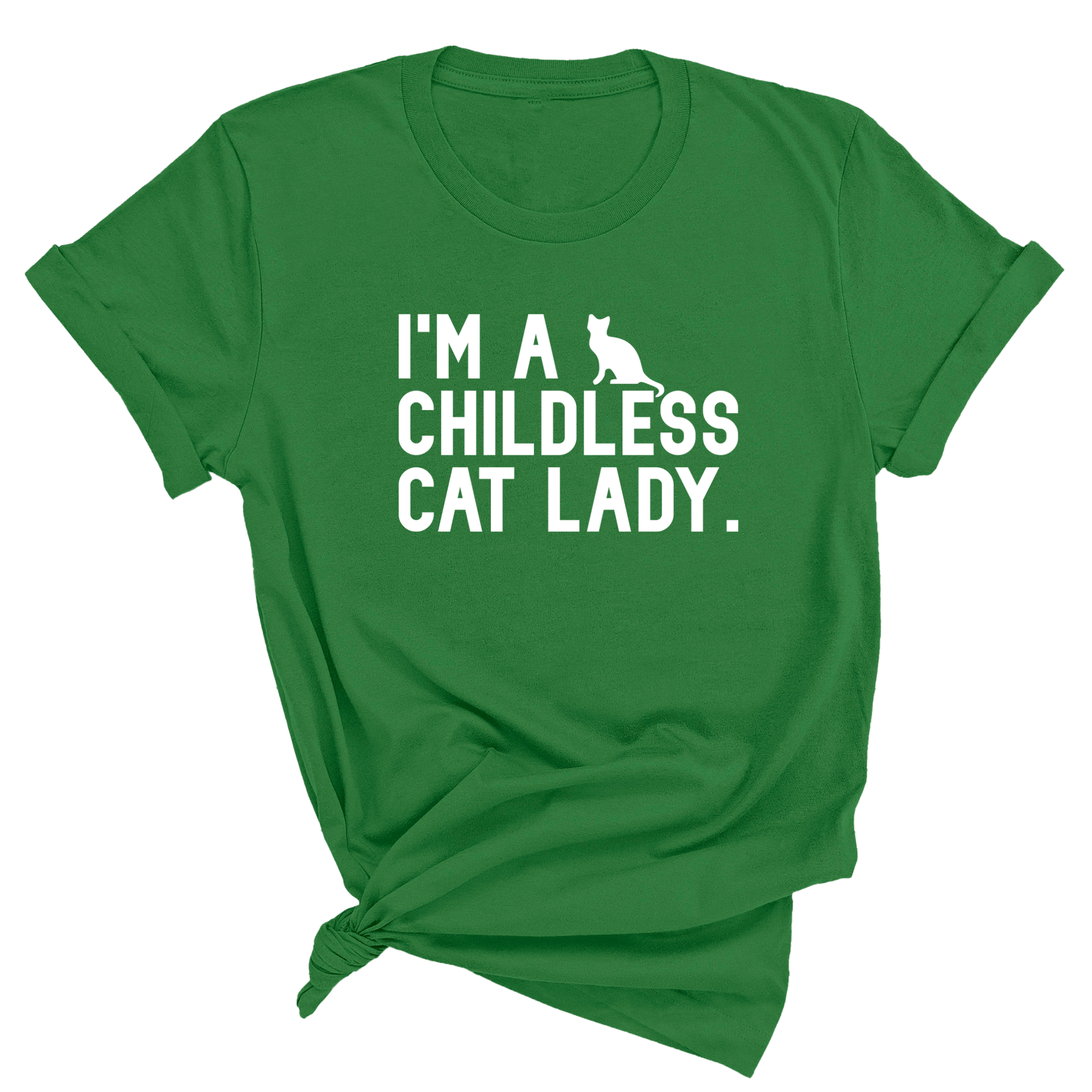 I'm a Childless Cat Lady Unisex Tee-T-Shirt-The Original God Ain't Petty But I Am