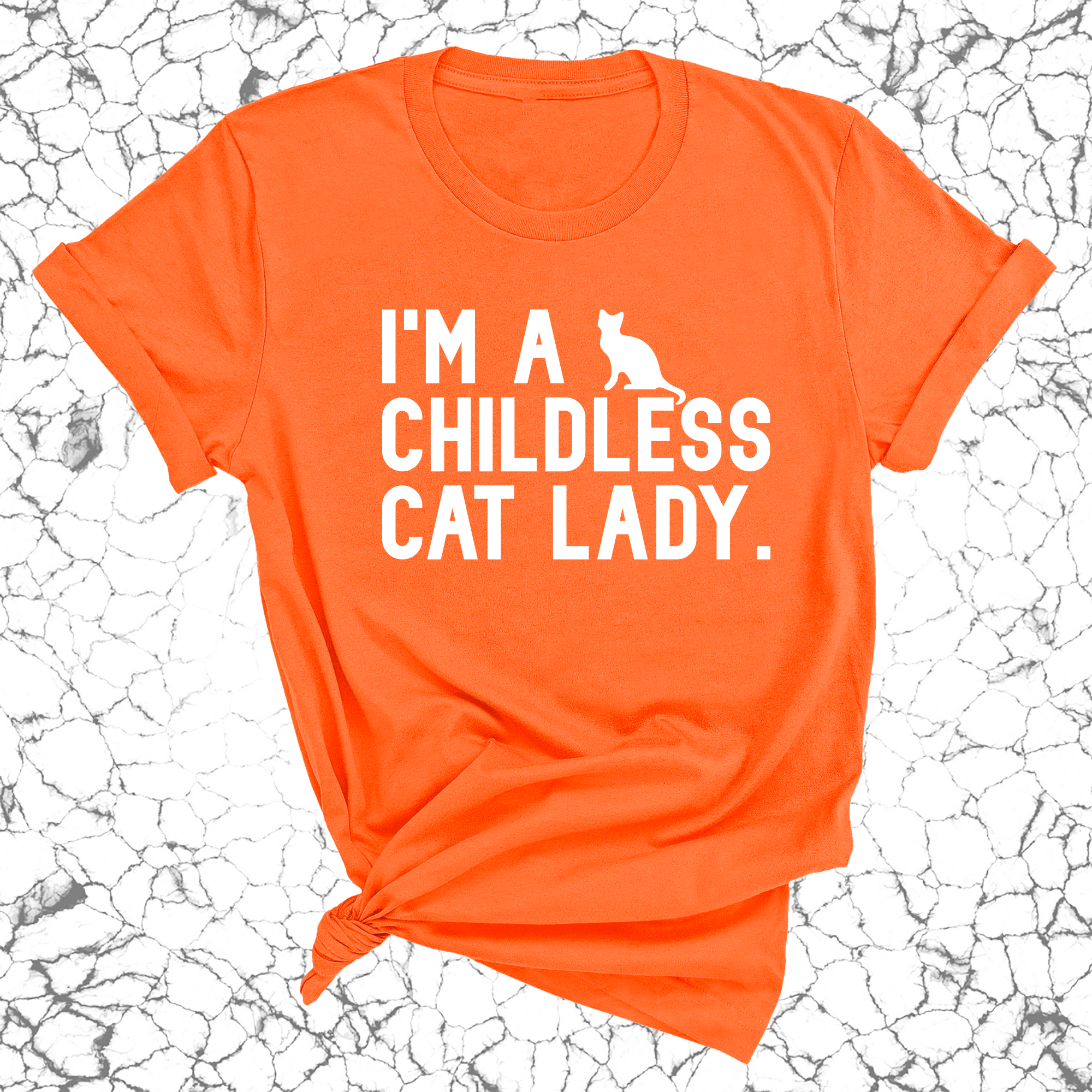 I'm a Childless Cat Lady Unisex Tee-T-Shirt-The Original God Ain't Petty But I Am