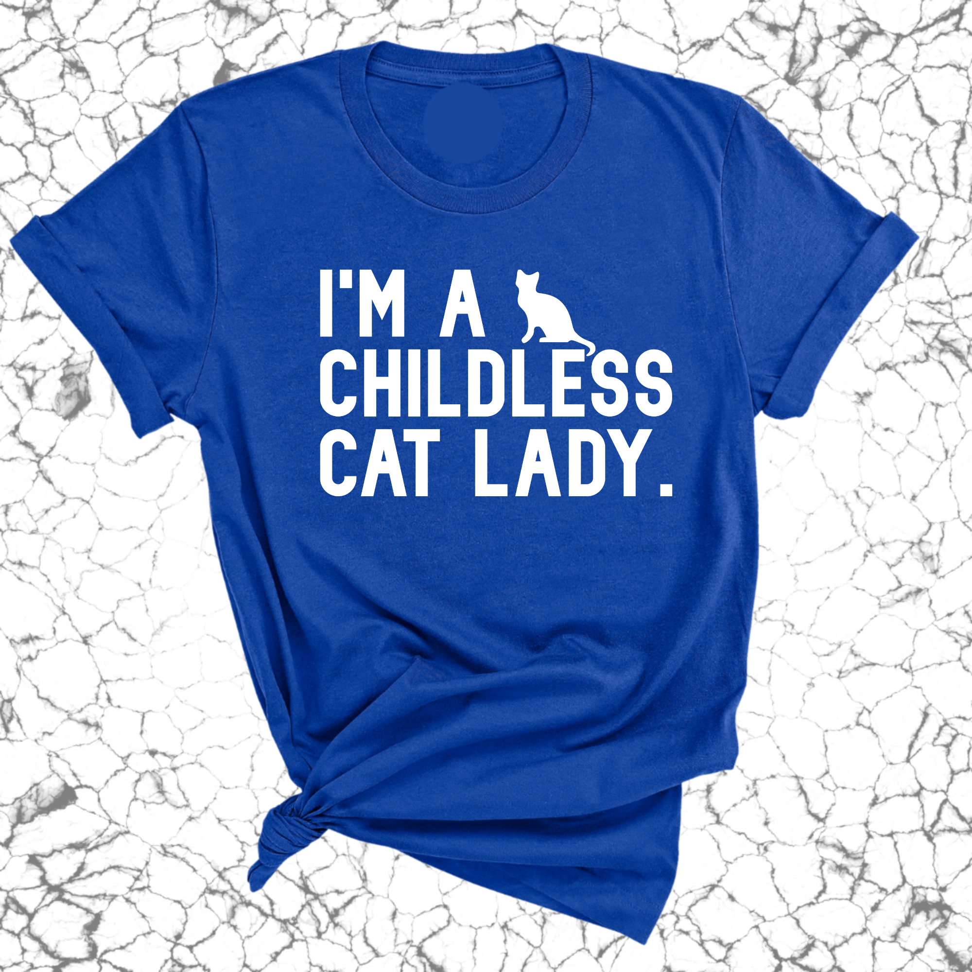 I'm a Childless Cat Lady Unisex Tee-T-Shirt-The Original God Ain't Petty But I Am