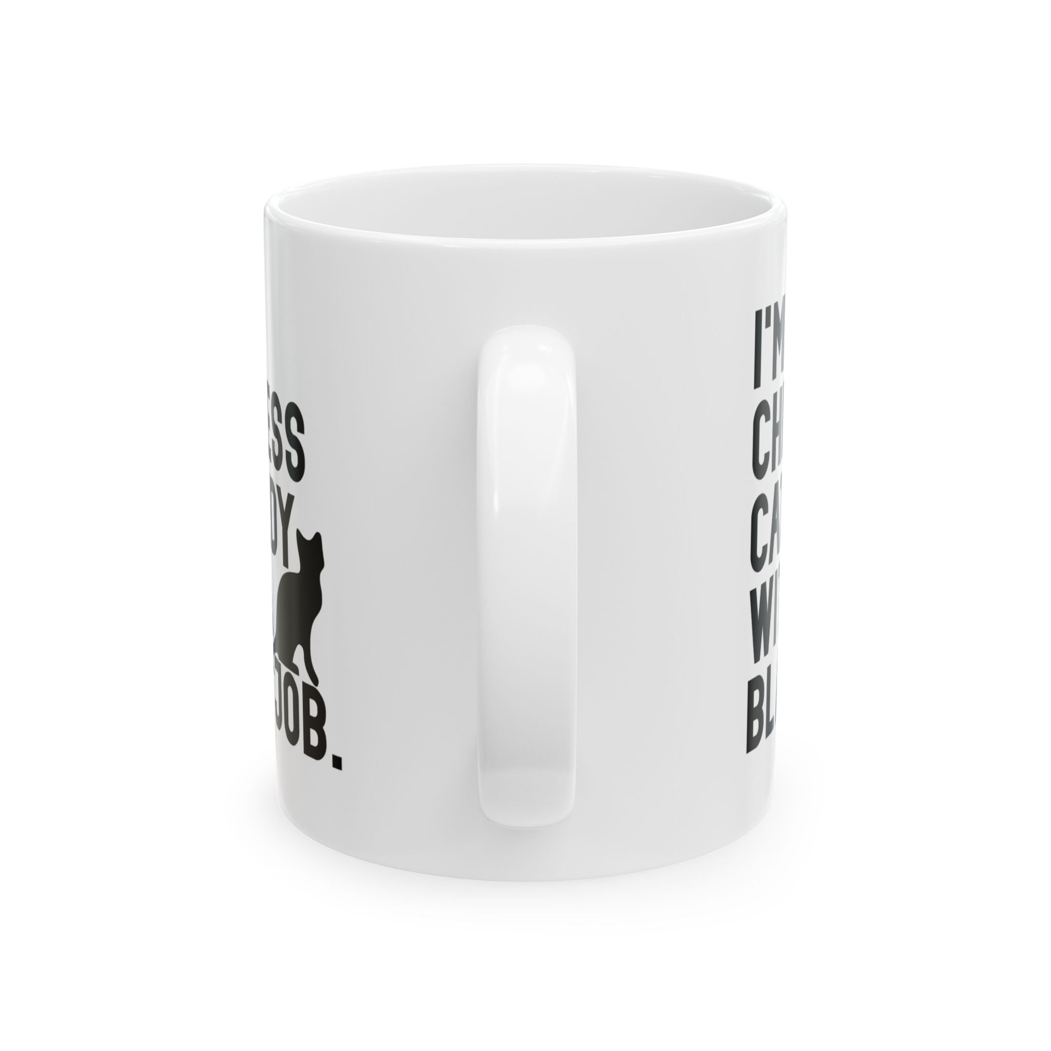 I'm a Childless Cat Lady with a Black Job Mug 11oz (White & Black)-Mug-The Original God Ain't Petty But I Am