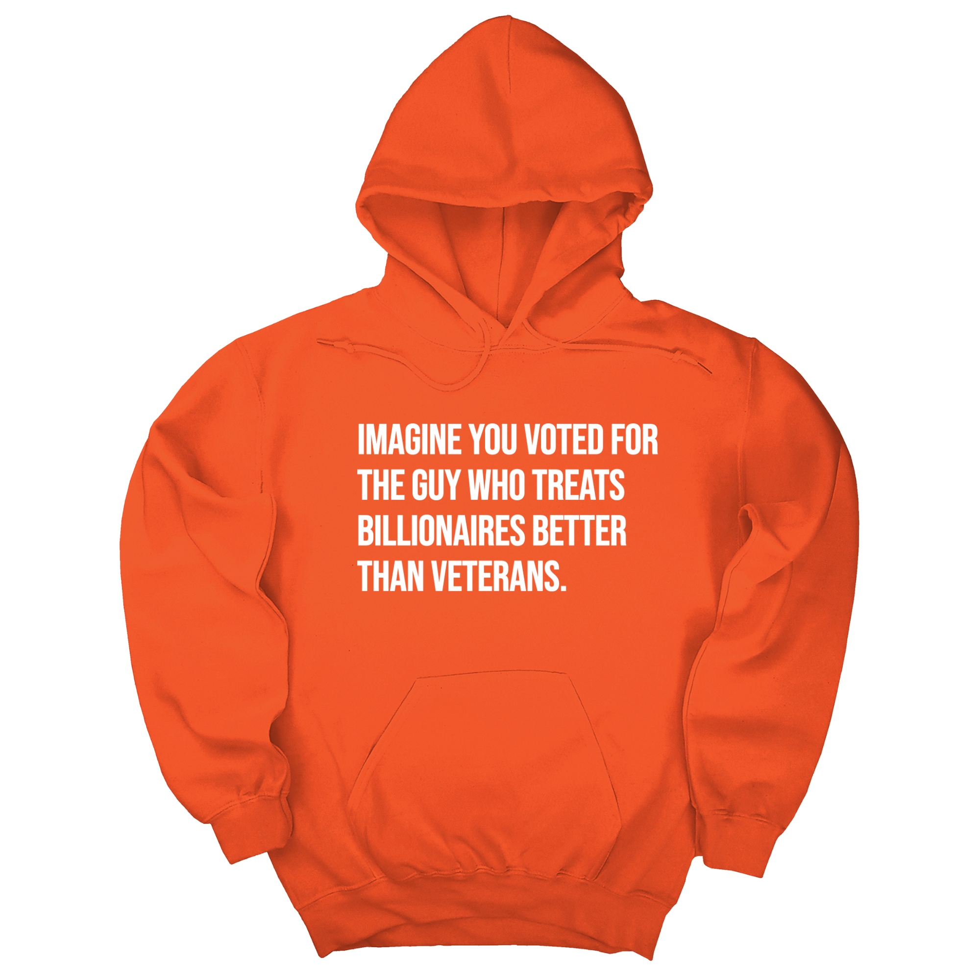 Imagine you Voted for the Guy Who treats Billionaires Better than Veterans Unisex Hoodie-Hoodie-The Original God Ain't Petty But I Am