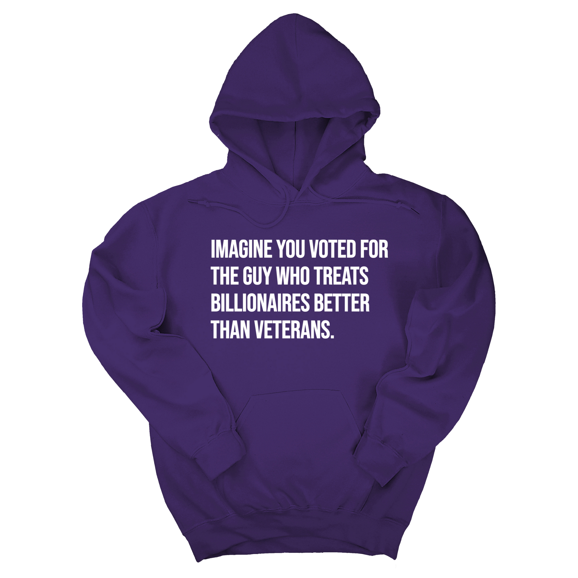 Imagine you Voted for the Guy Who treats Billionaires Better than Veterans Unisex Hoodie-Hoodie-The Original God Ain't Petty But I Am