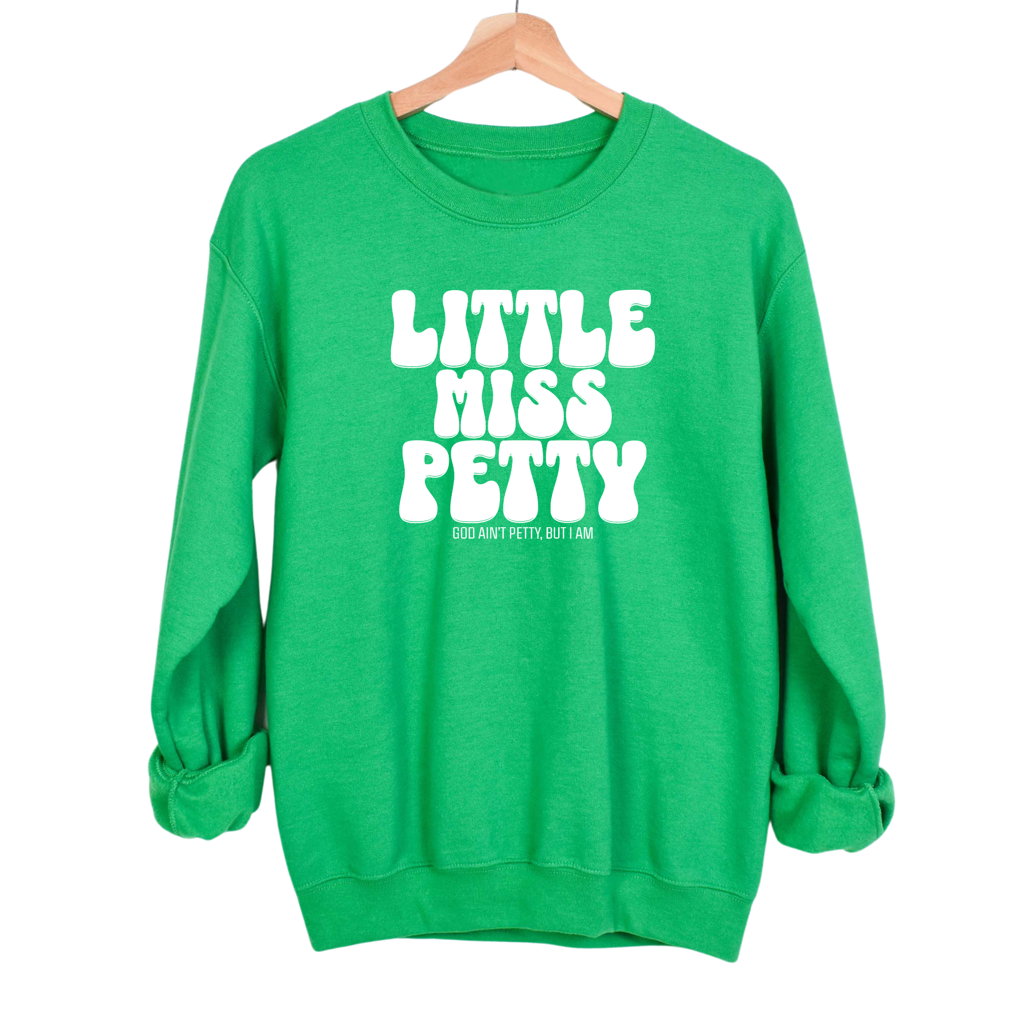 Little Miss Petty Unisex Sweatshirt-Sweatshirt-The Original God Ain't Petty But I Am