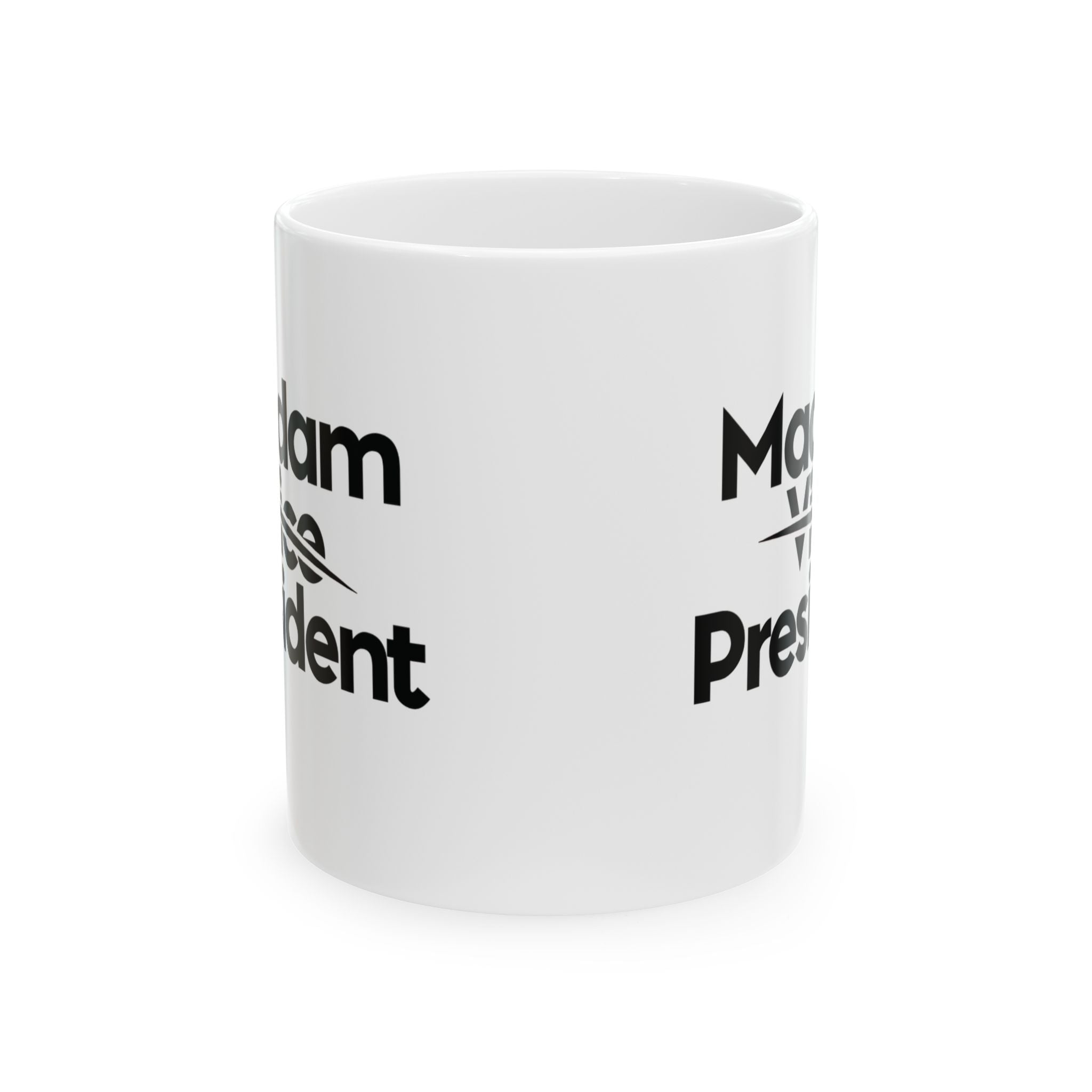 Madam Vice President Mug 11oz (White & Black)-Mug-The Original God Ain't Petty But I Am