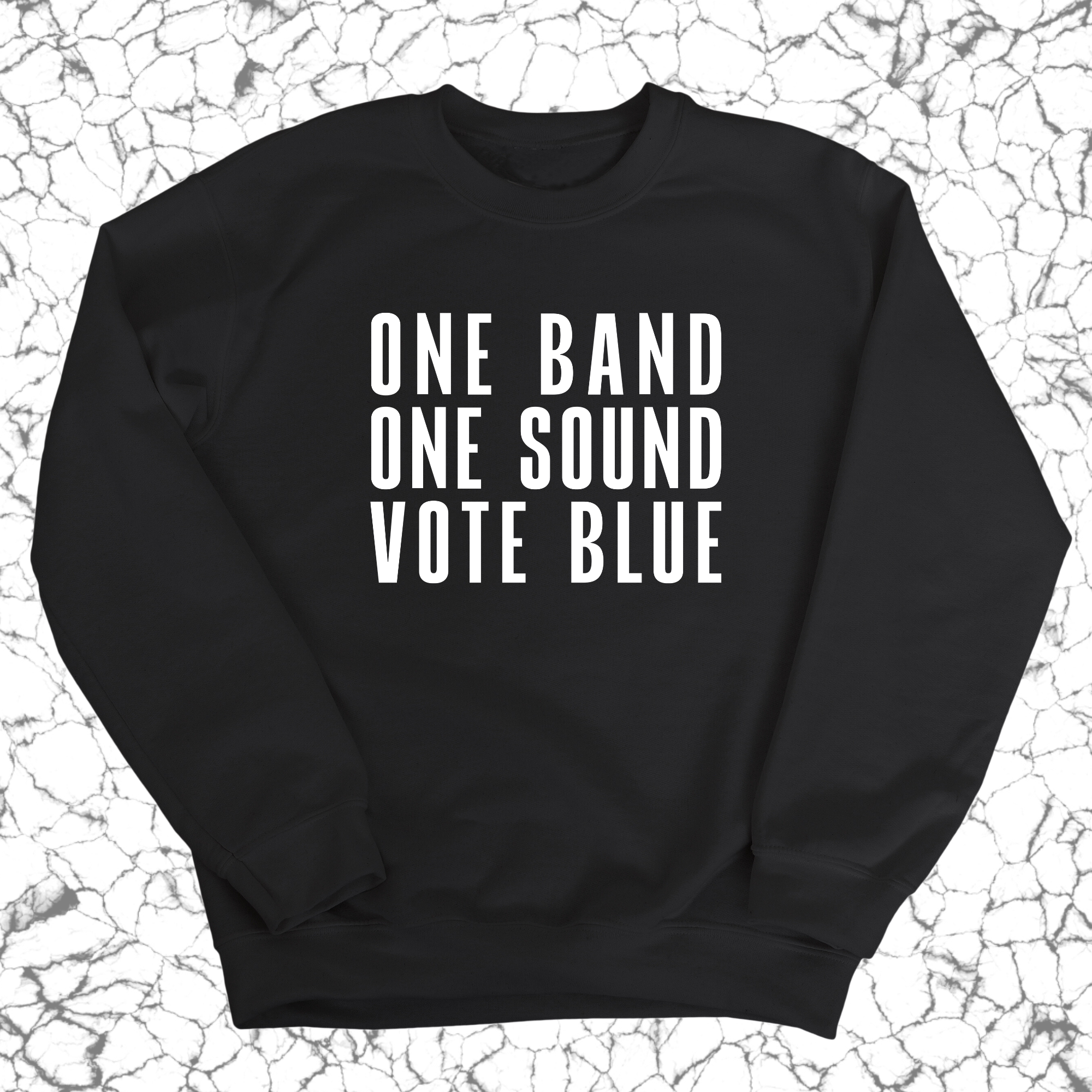 One Band One Sound Vote Blue Unisex Sweatshirt-Sweatshirt-The Original God Ain't Petty But I Am