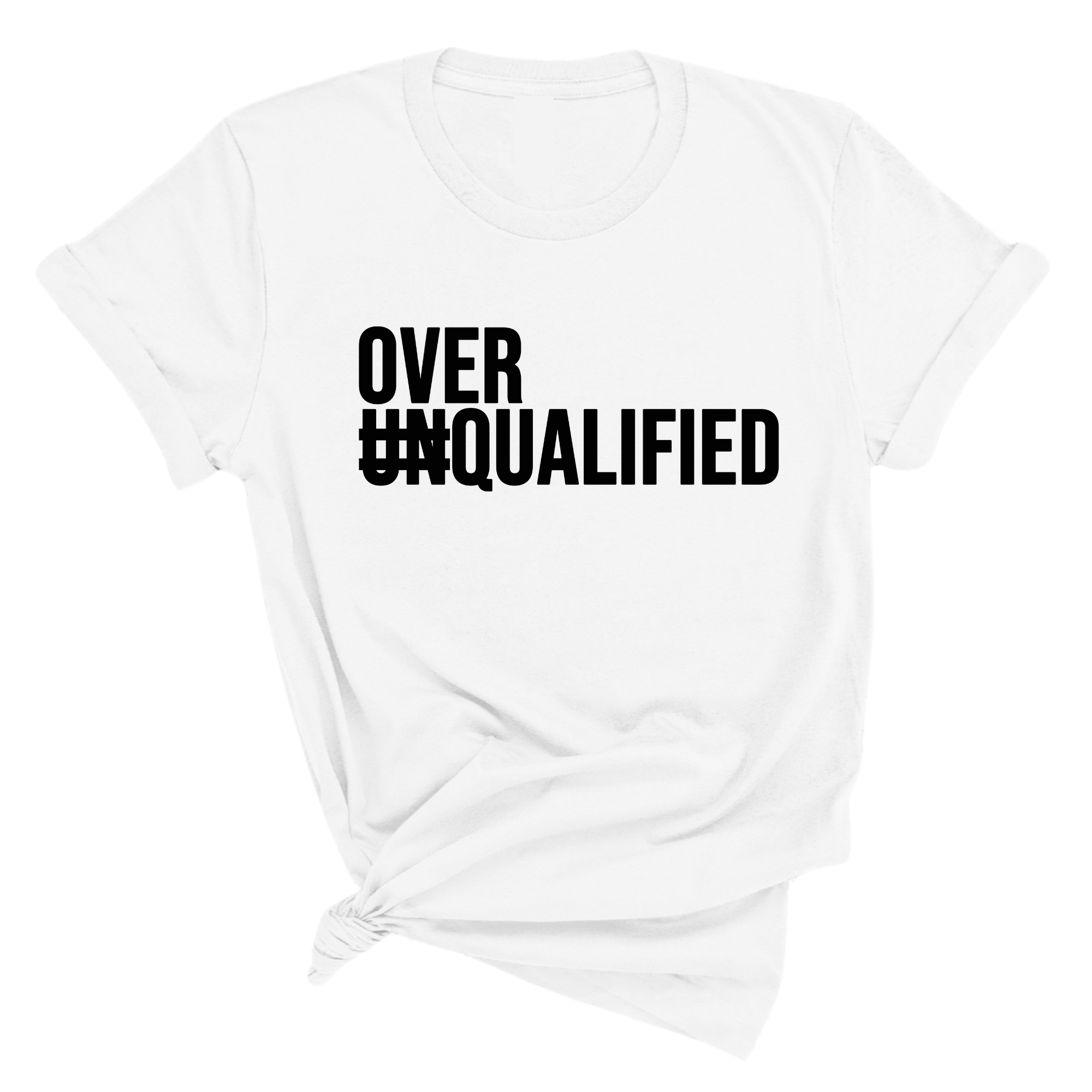 Over Qualified Unisex Tee-T-Shirt-The Original God Ain't Petty But I Am