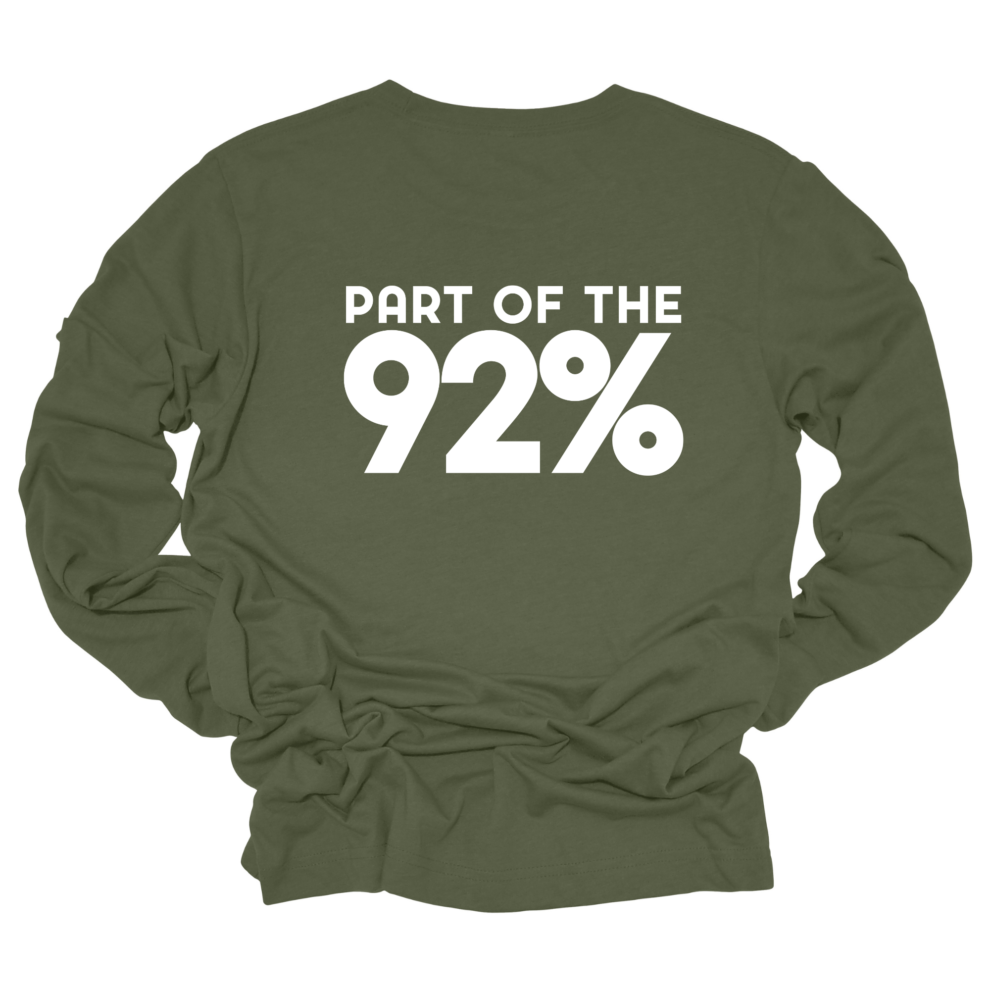 Part of 92 Percent Long Sleeved Unisex Tee-Long Sleeved T-Shirt-The Original God Ain't Petty But I Am