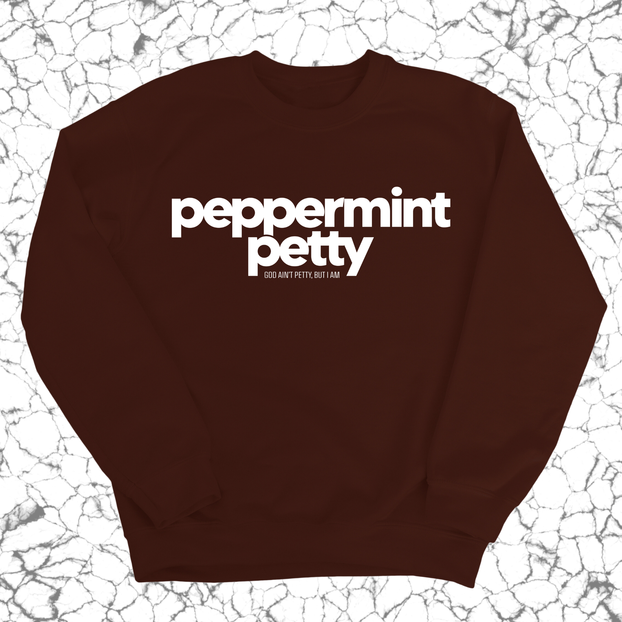 Peppermint Petty Unisex Sweatshirt-Sweatshirt-The Original God Ain't Petty But I Am