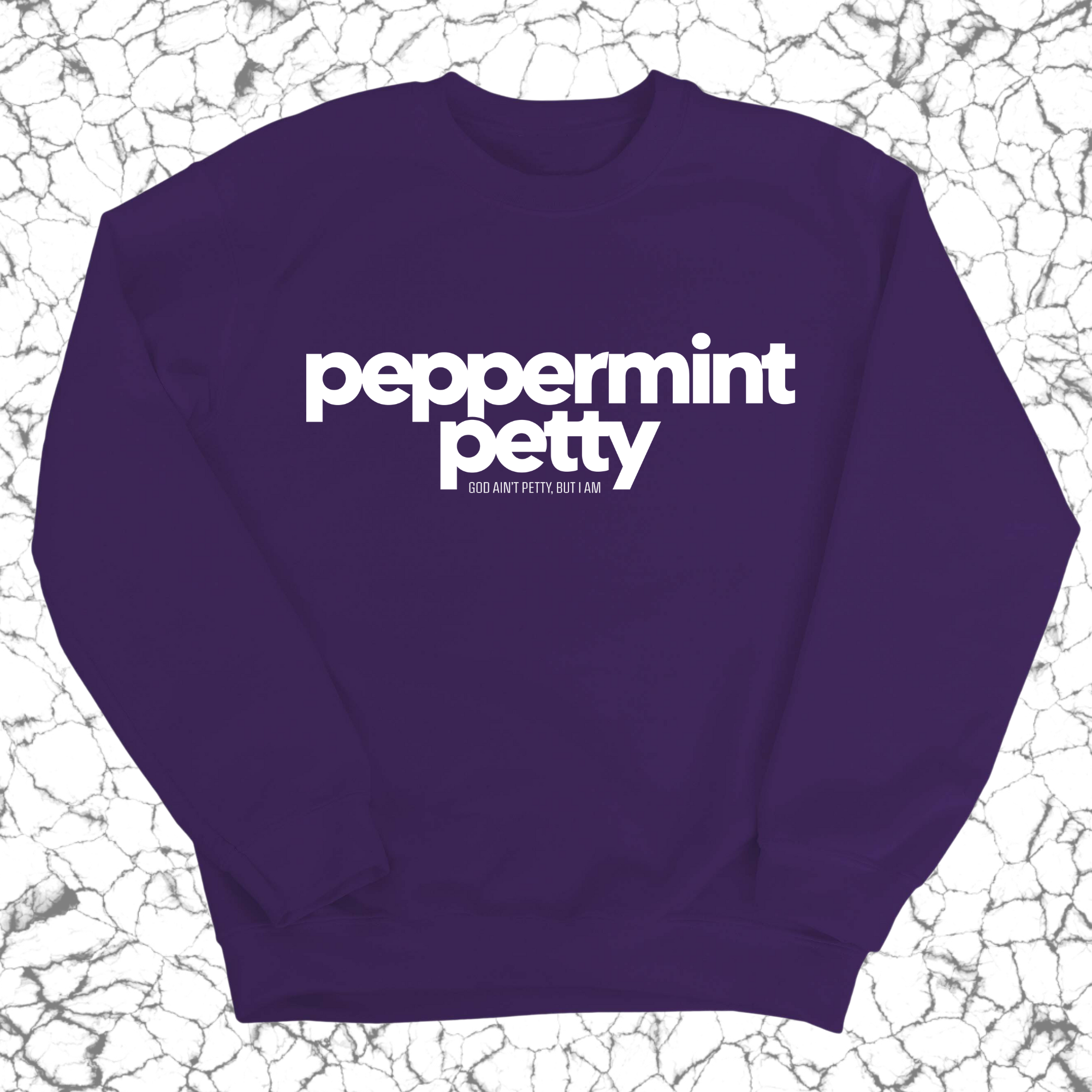 Peppermint Petty Unisex Sweatshirt-Sweatshirt-The Original God Ain't Petty But I Am