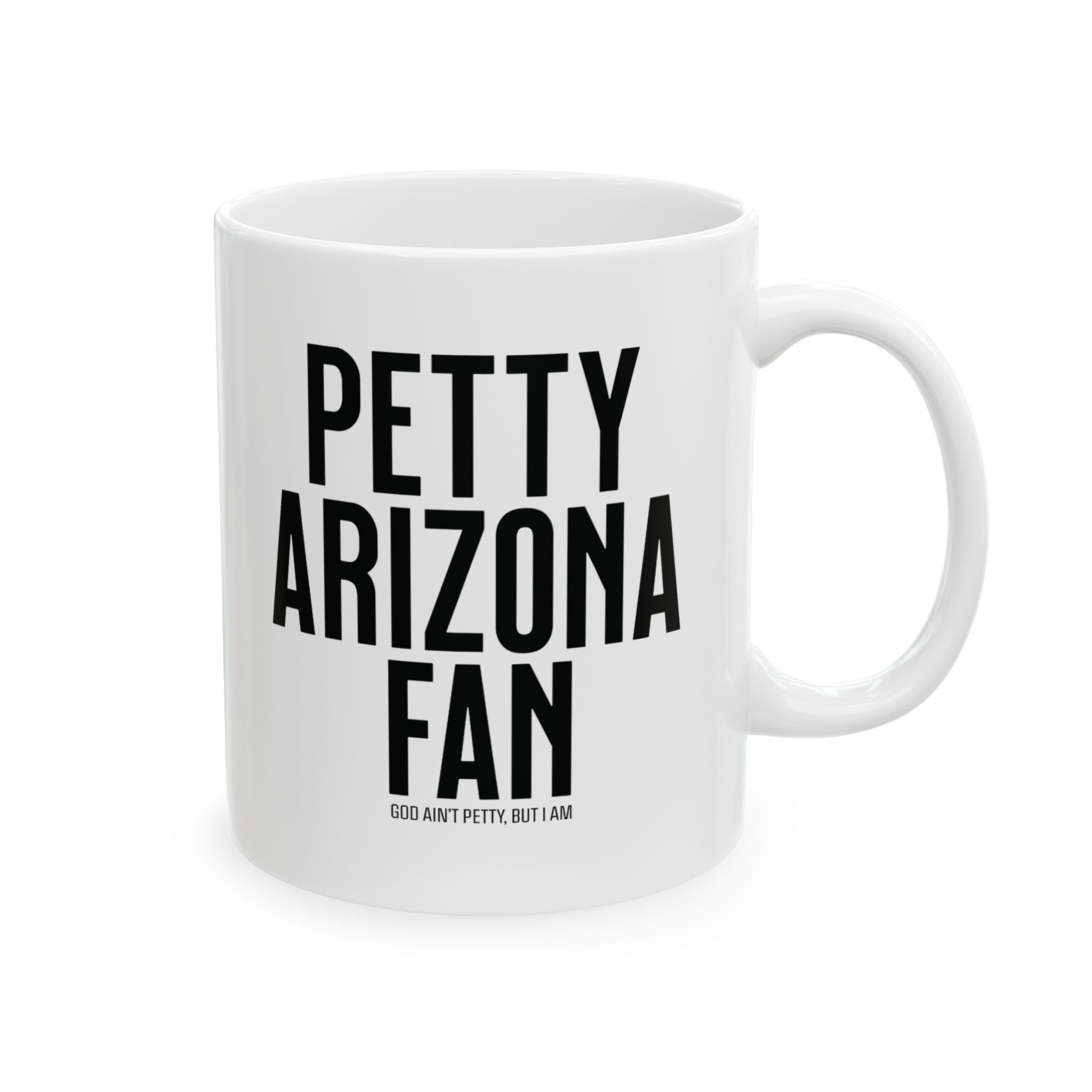 Petty Arizona Fan Mug 11oz (White & Black)-Mug-The Original God Ain't Petty But I Am