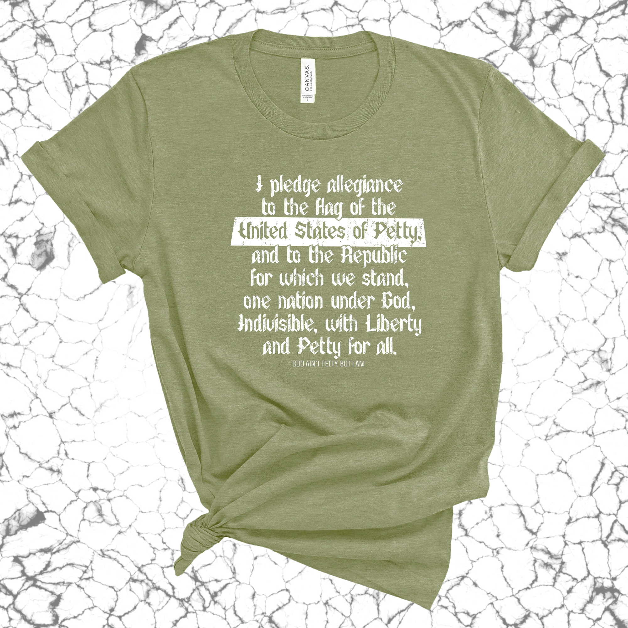 Petty Pledge Unisex Tee-T-Shirt-The Original God Ain't Petty But I Am