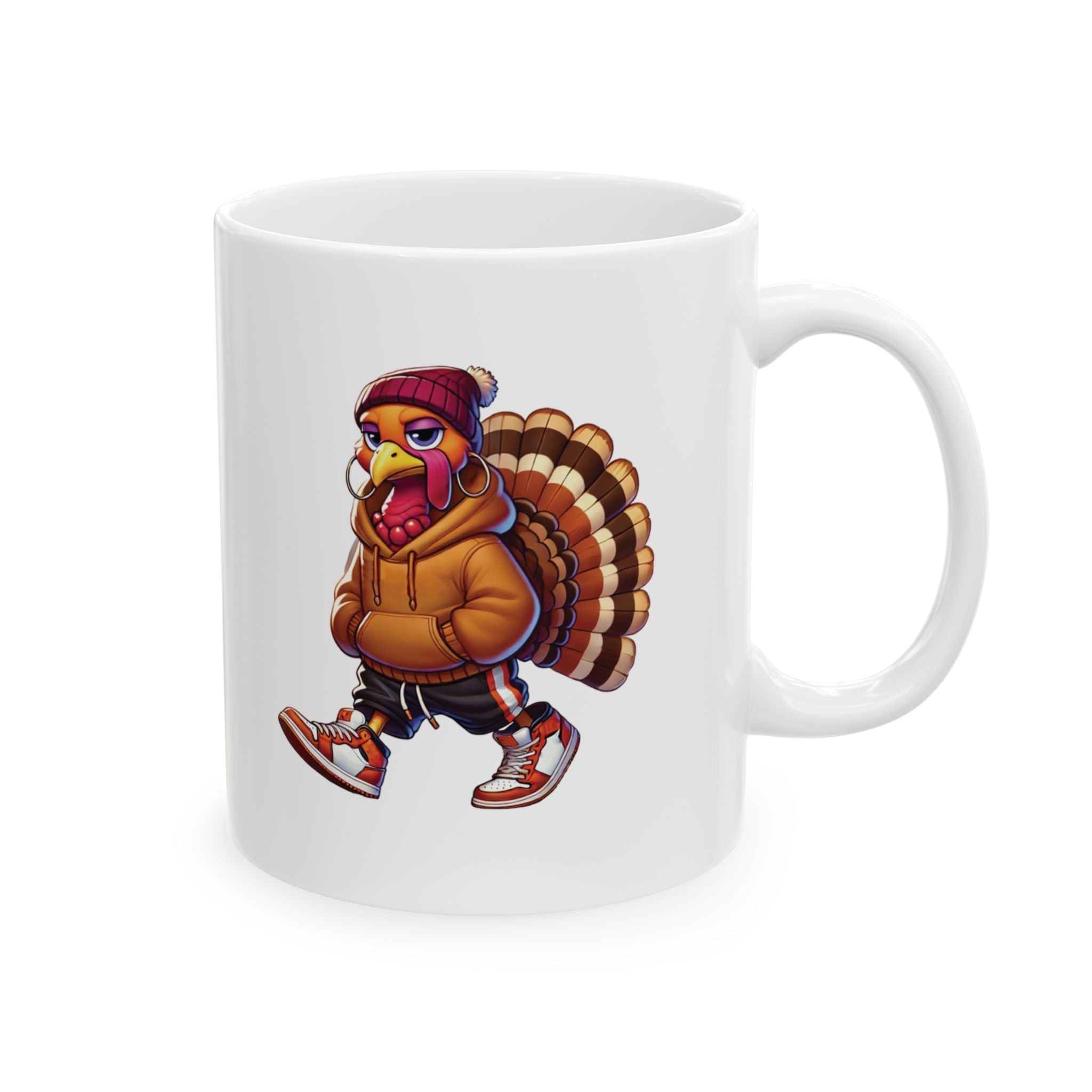 Petty Turkey Mug 11oz (White)-Mug-The Original God Ain't Petty But I Am