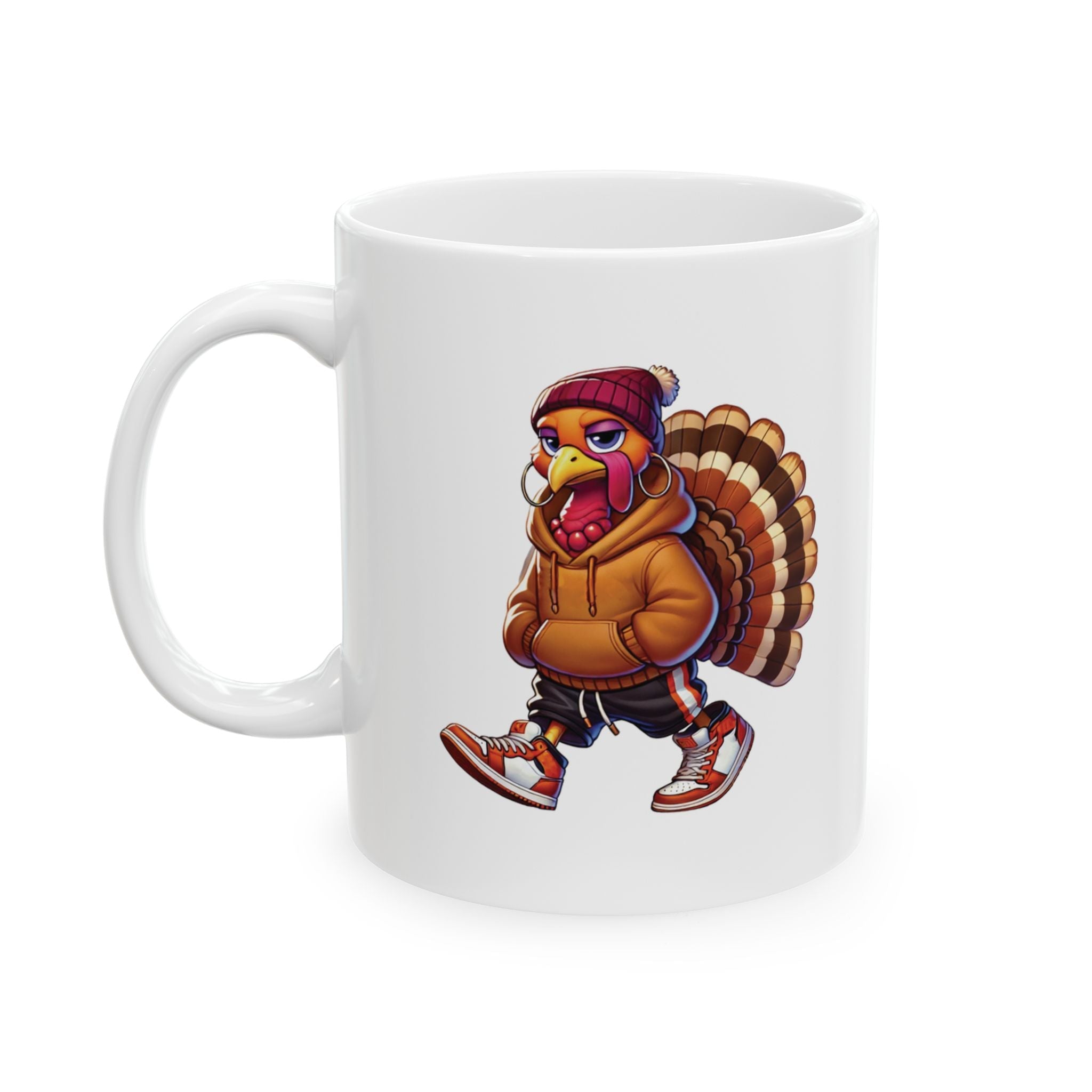 Petty Turkey Mug 11oz (White)-Mug-The Original God Ain't Petty But I Am