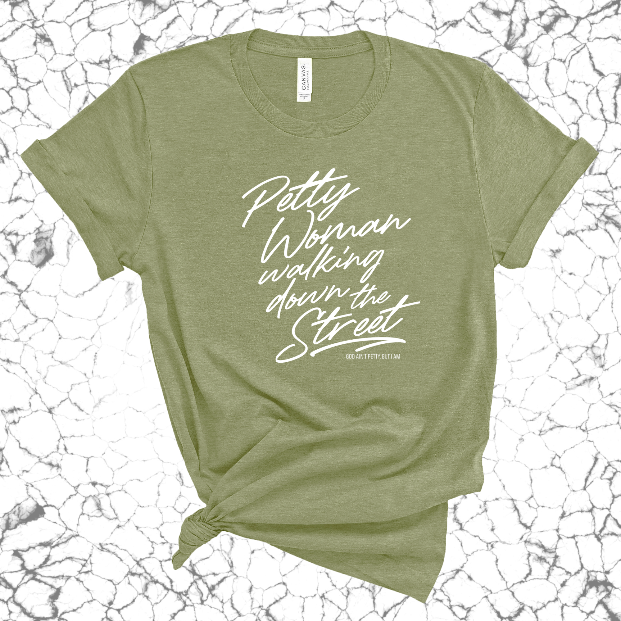 Petty Woman Walking Down The Street Unisex Tee-T-Shirt-The Original God Ain't Petty But I Am