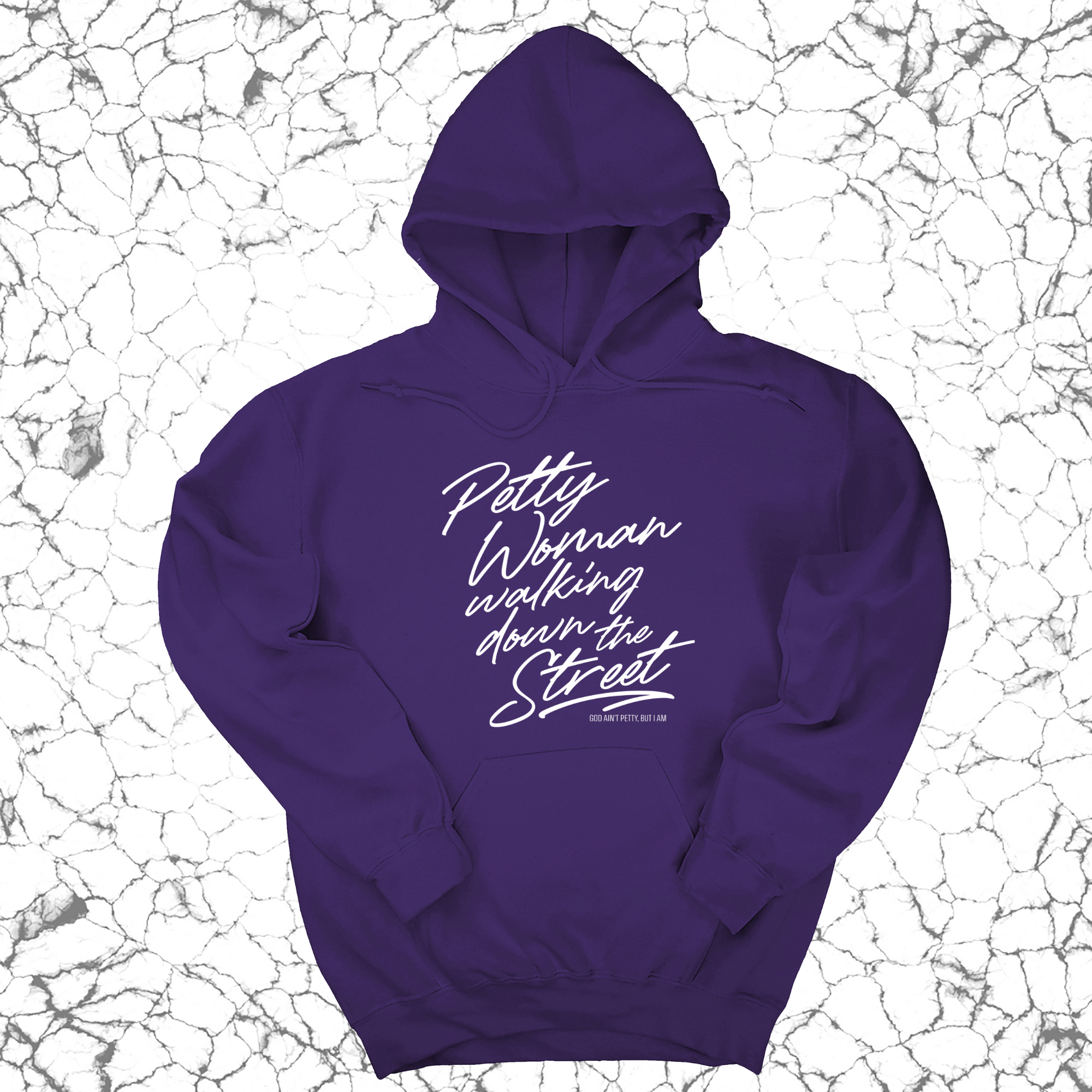 Petty Woman Walking Down The Street Unsisex Hoodie-Hoodie-The Original God Ain't Petty But I Am