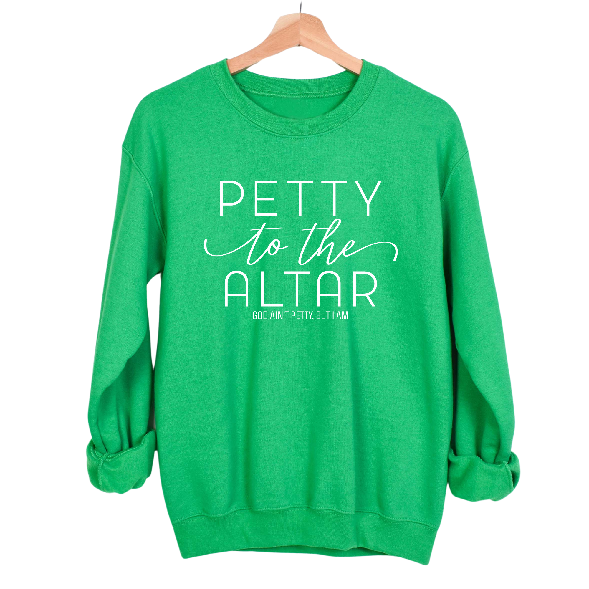 Petty to the Altar Unisex Sweatshirt-Sweatshirt-The Original God Ain't Petty But I Am