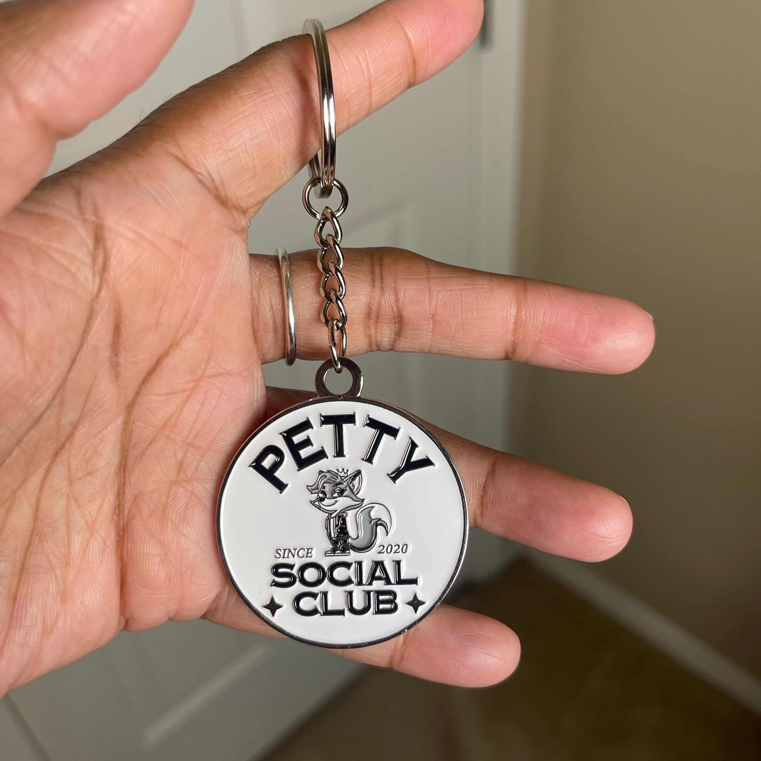 *Pre-Order / Ships in Early August* Petty Social Club Metallic and Enamel Keychain-Keychain-The Original God Ain't Petty But I Am