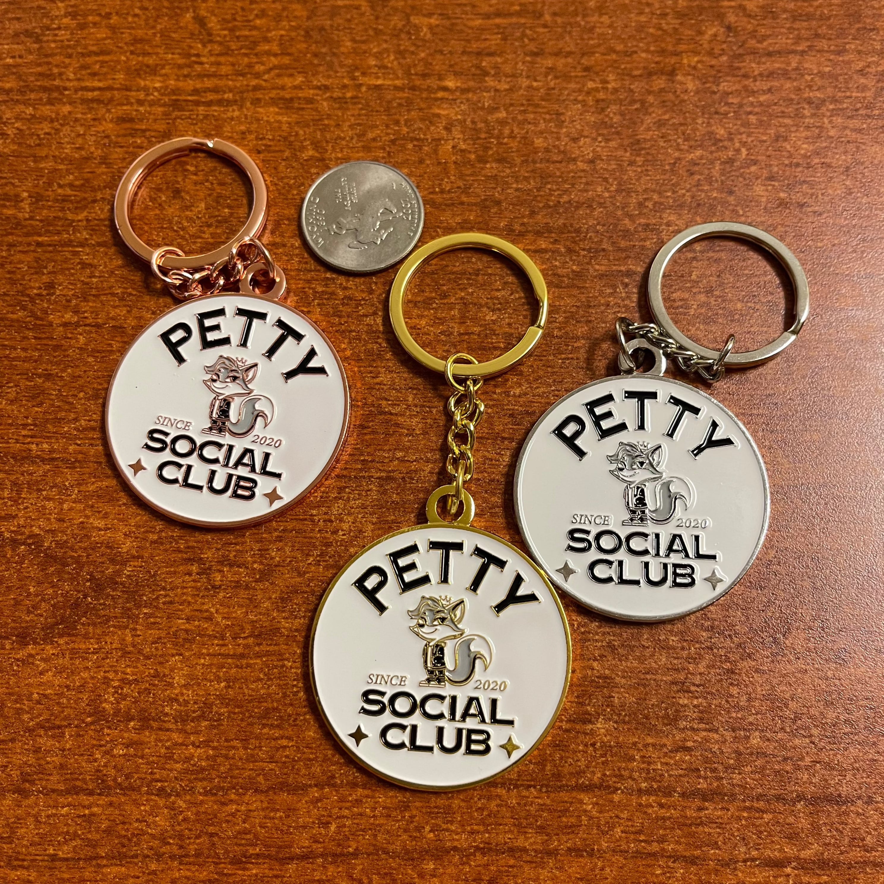 *Pre-Order / Ships in Early August* Petty Social Club Metallic and Enamel Keychain-Keychain-The Original God Ain't Petty But I Am