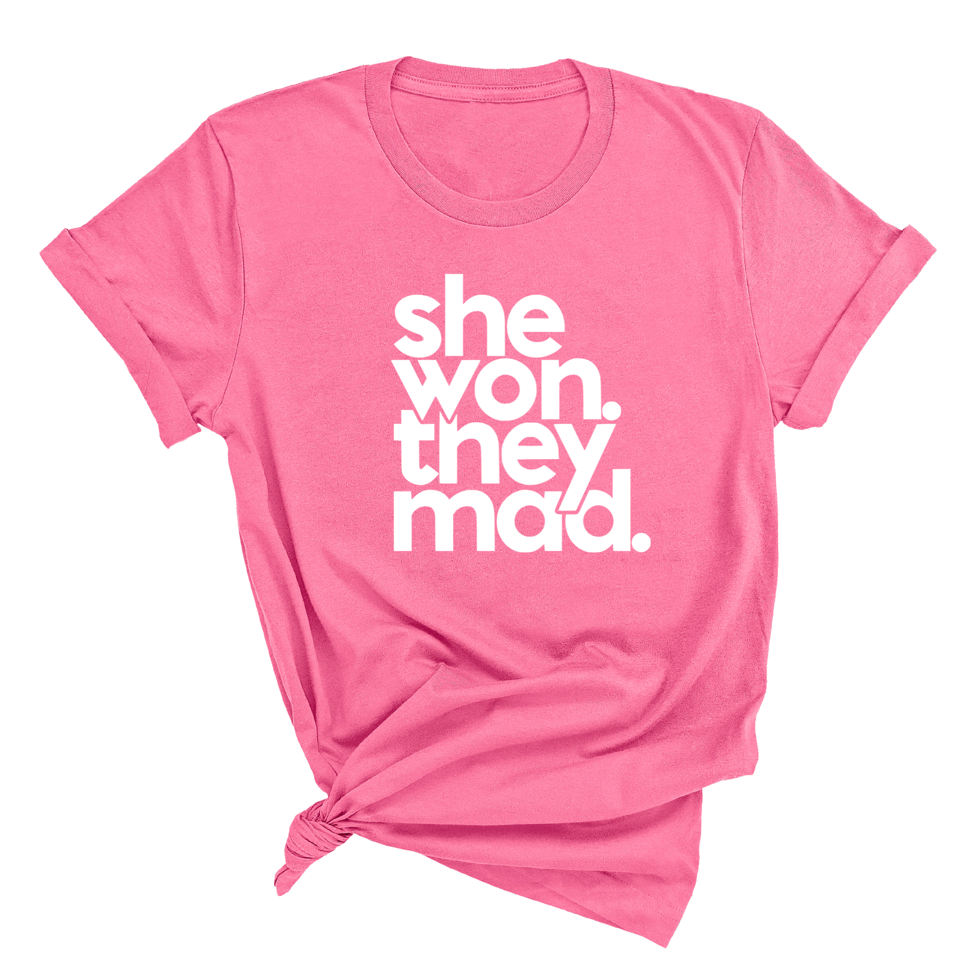 She Won, They Mad Unisex Tee-T-Shirt-The Original God Ain't Petty But I Am