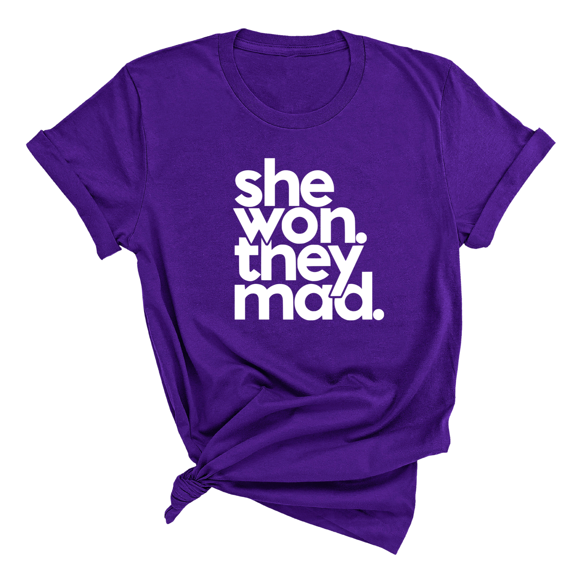 She Won, They Mad Unisex Tee-T-Shirt-The Original God Ain't Petty But I Am