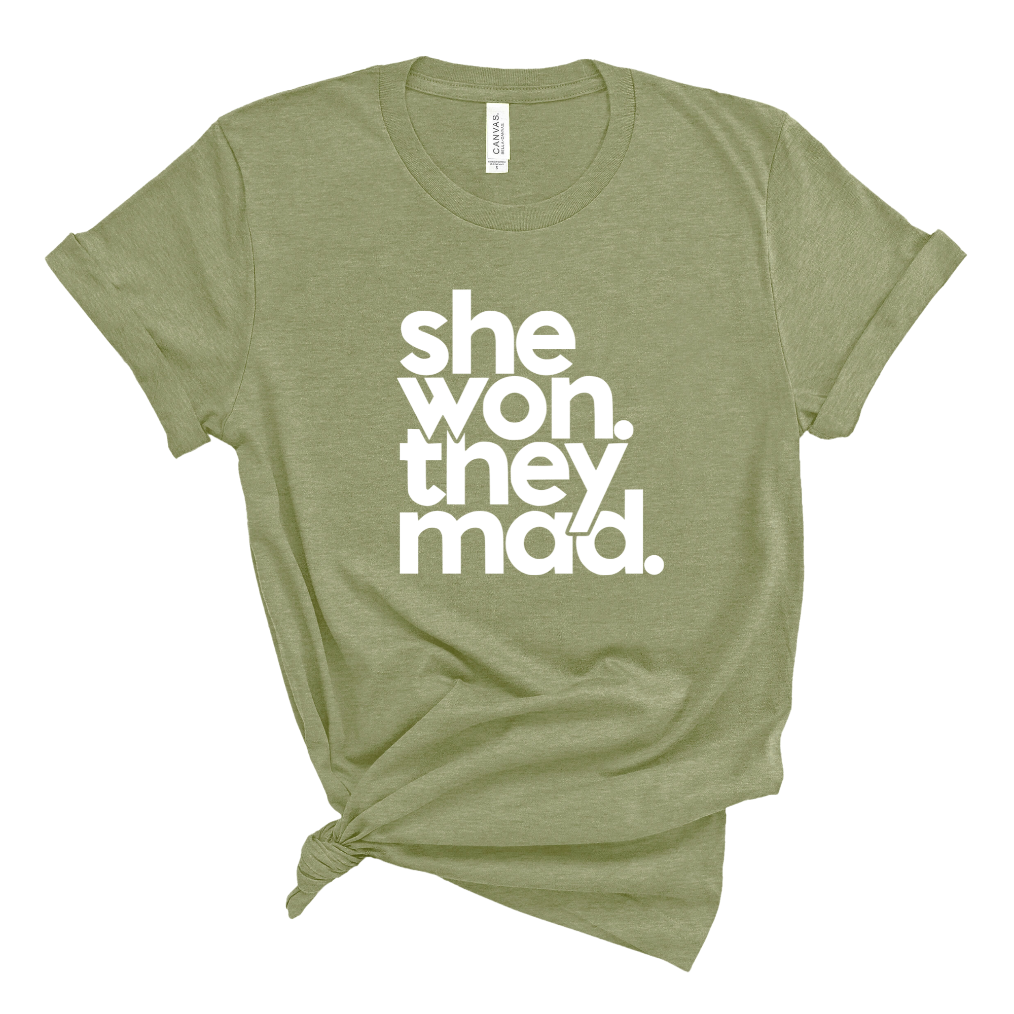 She Won, They Mad Unisex Tee-T-Shirt-The Original God Ain't Petty But I Am