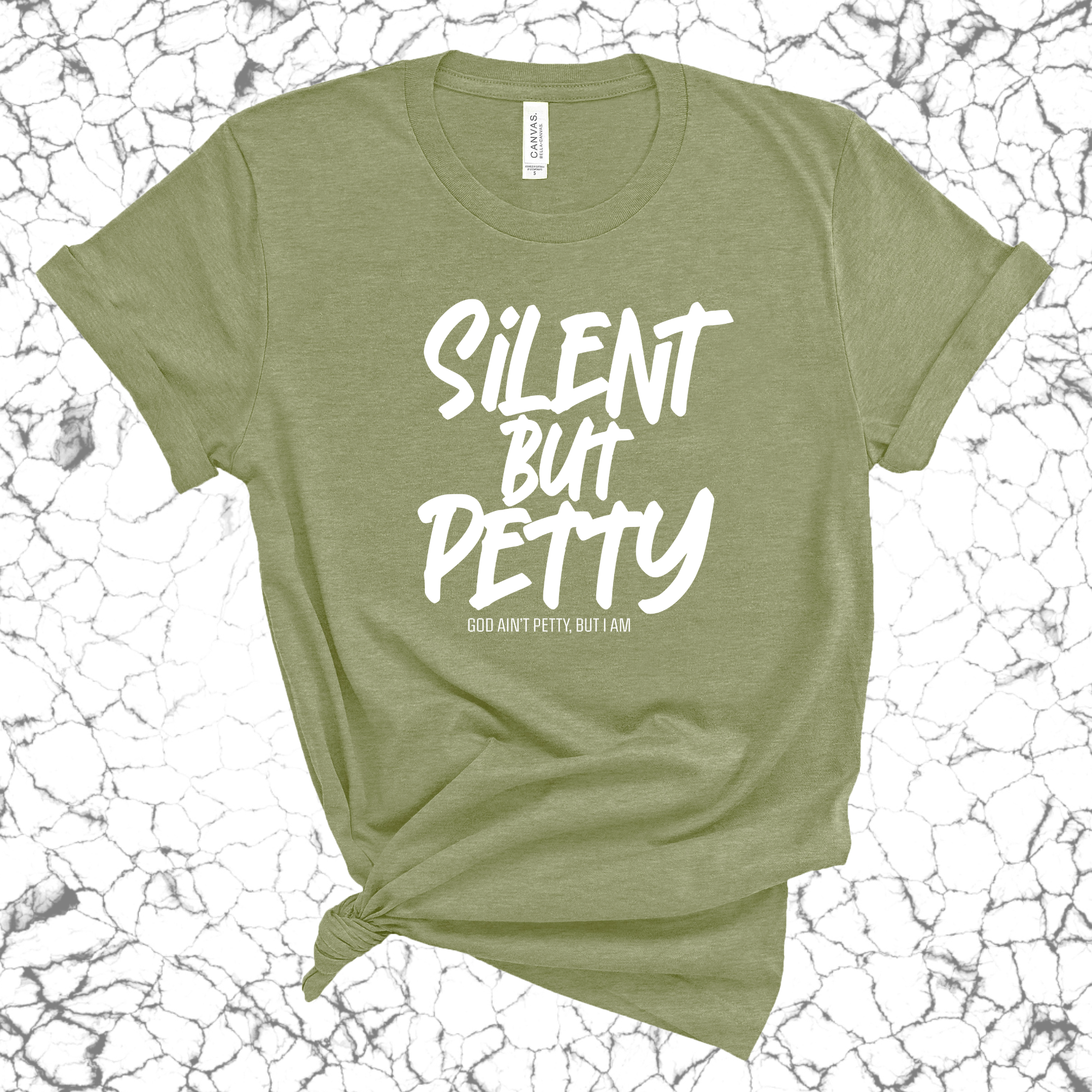 Silent but Petty Unisex Tee-T-Shirt-The Original God Ain't Petty But I Am