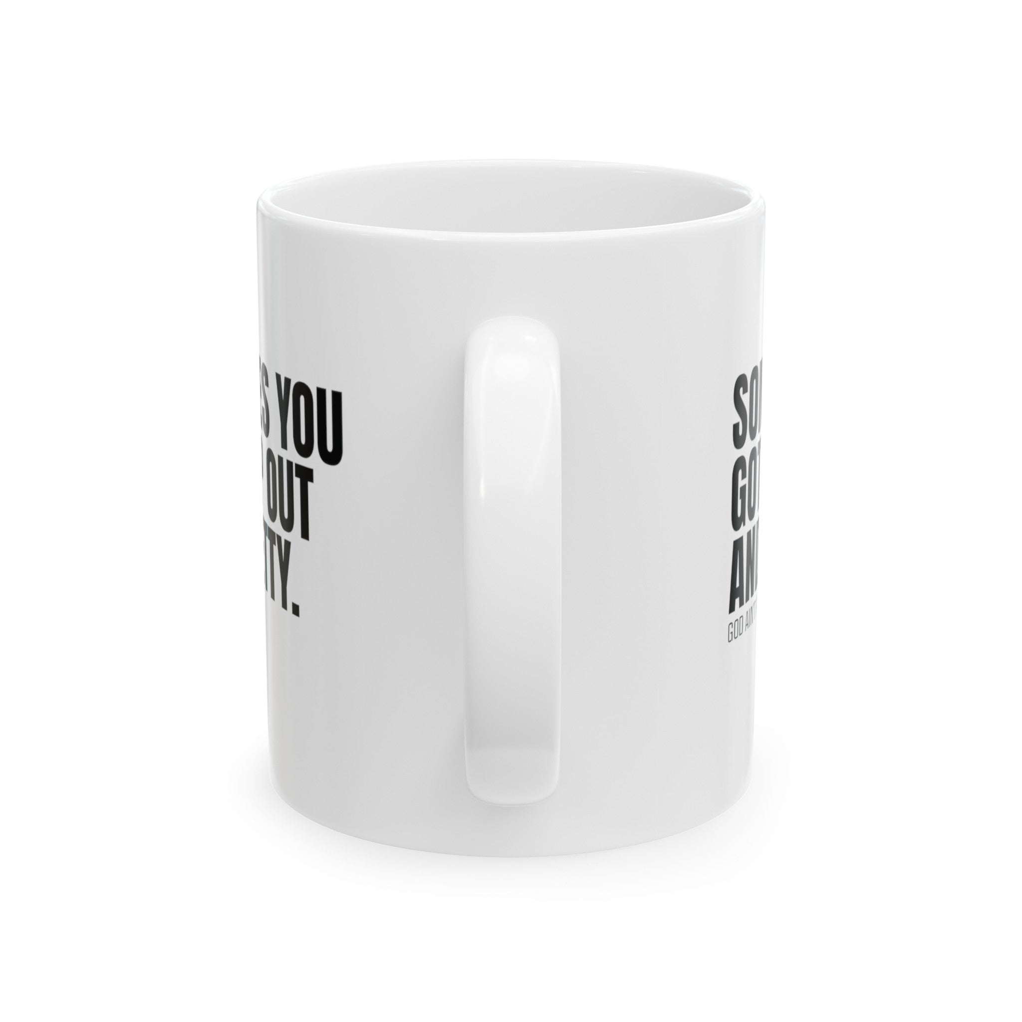 Sometimes You Gotta Pop Out and Be Petty Mug 11oz ( White & Black)-Mug-The Original God Ain't Petty But I Am