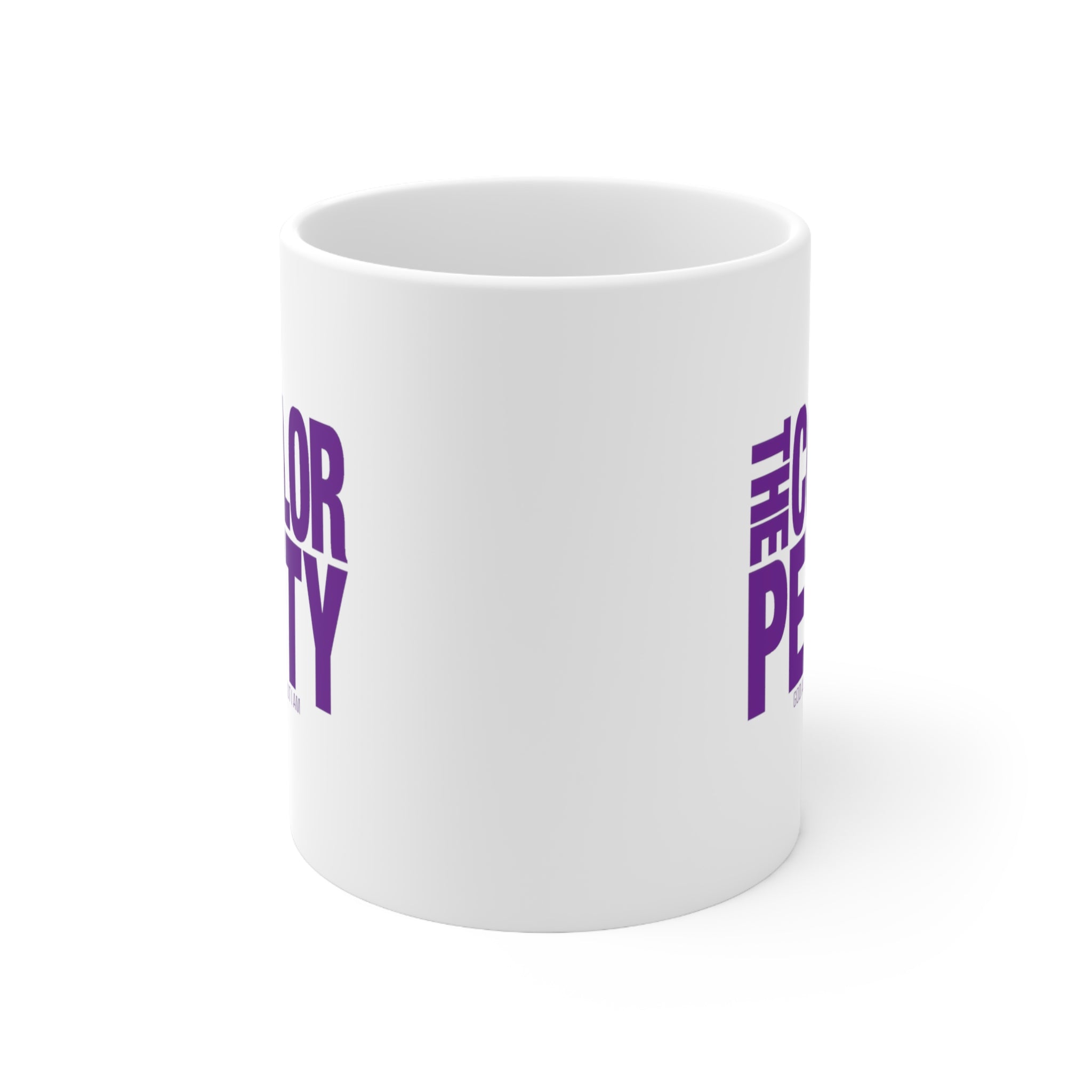 The Color Petty Mug 11oz (White & Purple)-Mug-The Original God Ain't Petty But I Am