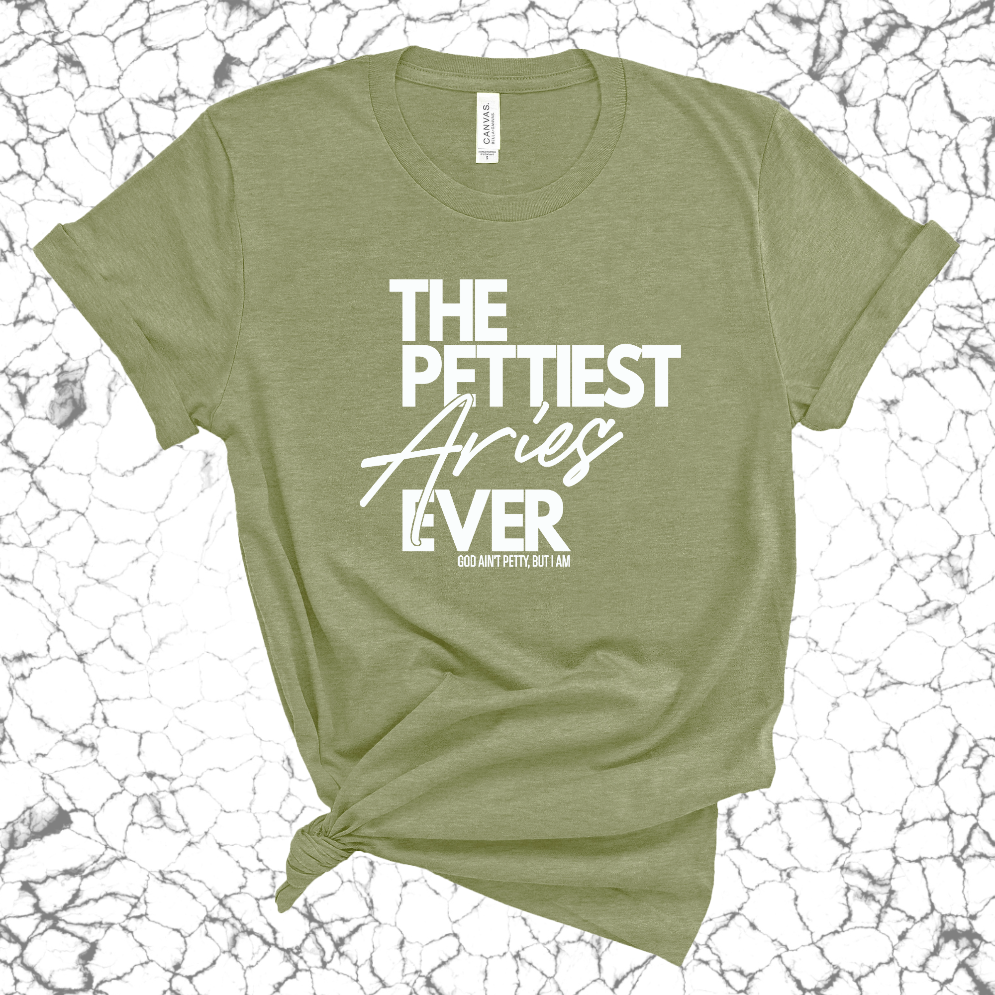 The Pettiest Aries Ever Unisex Tee-T-Shirt-The Original God Ain't Petty But I Am