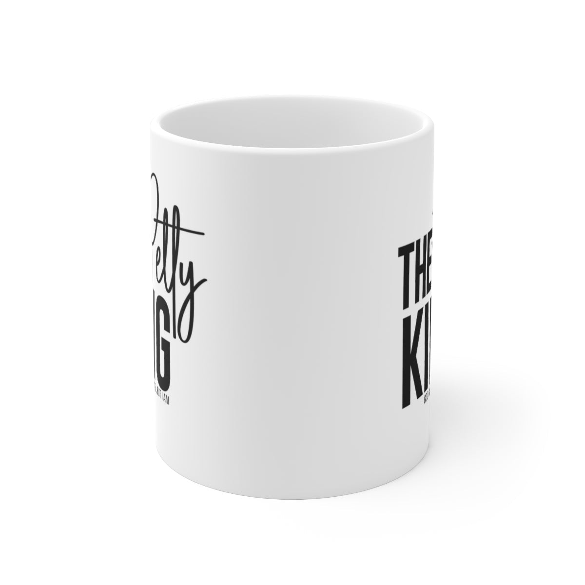 The Petty King Mug 11oz (White/Black)-Mug-The Original God Ain't Petty But I Am