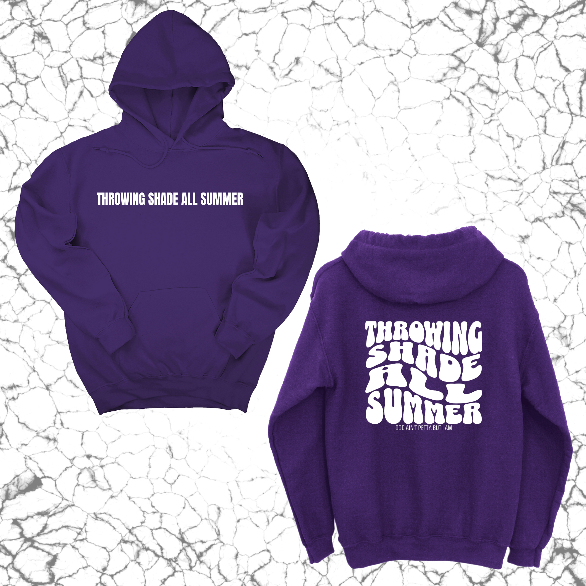 Throwing shade all summer Unisex Hoodie (Front and Back Design Print)-Hoodie-The Original God Ain't Petty But I Am