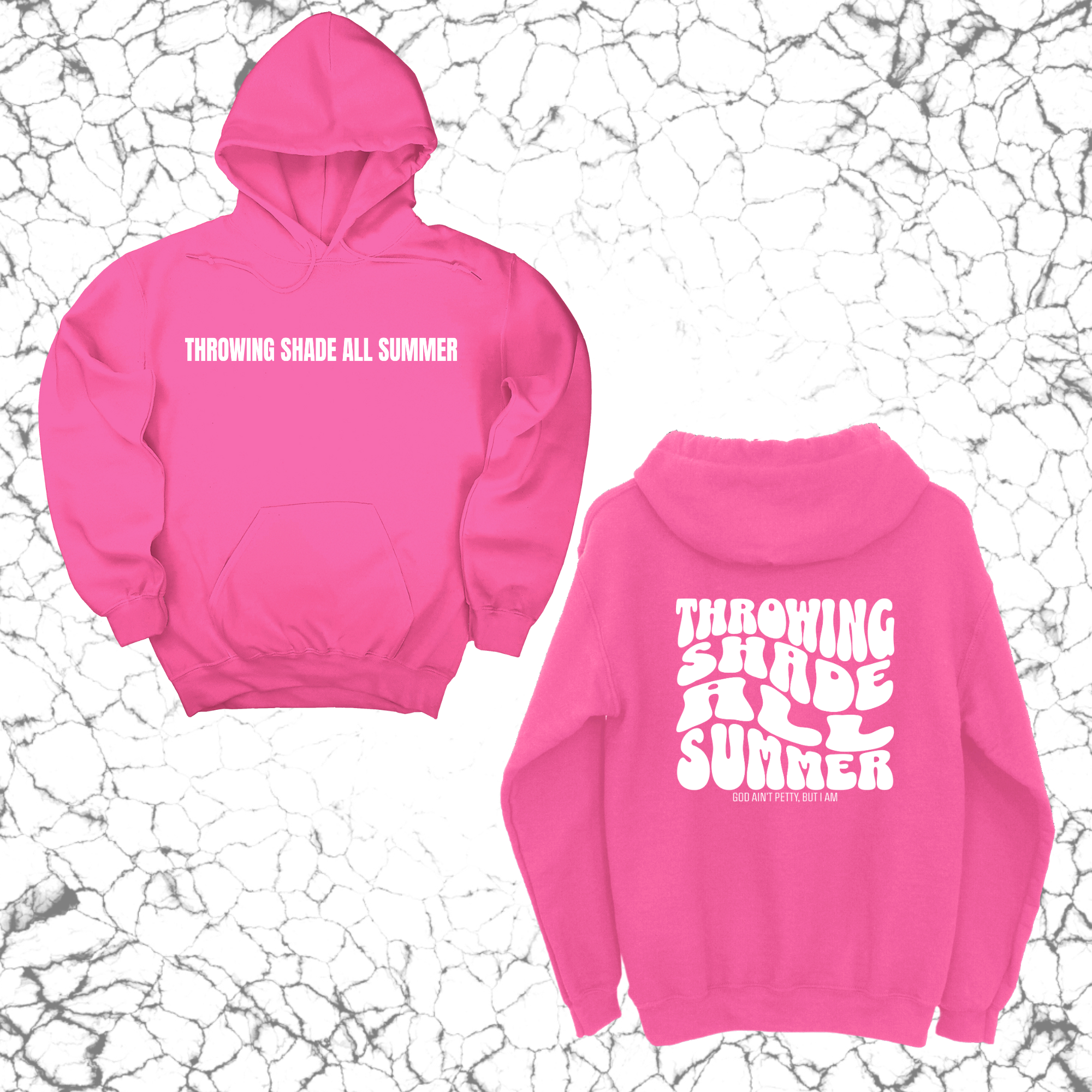 Throwing shade all summer Unisex Hoodie (Front and Back Design Print)-Hoodie-The Original God Ain't Petty But I Am