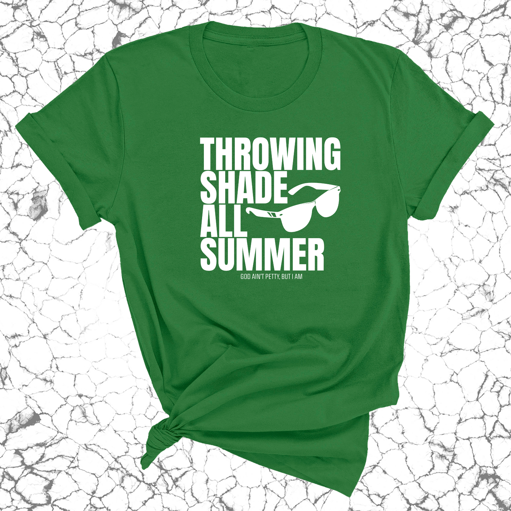 Throwing shades all summer Unisex Tee (Graphic Tee)-T-Shirt-The Original God Ain't Petty But I Am