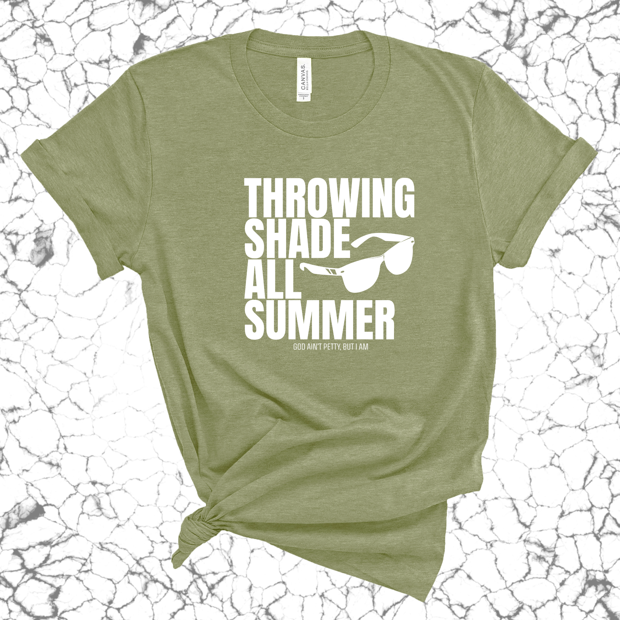 Throwing shades all summer Unisex Tee (Graphic Tee)-T-Shirt-The Original God Ain't Petty But I Am